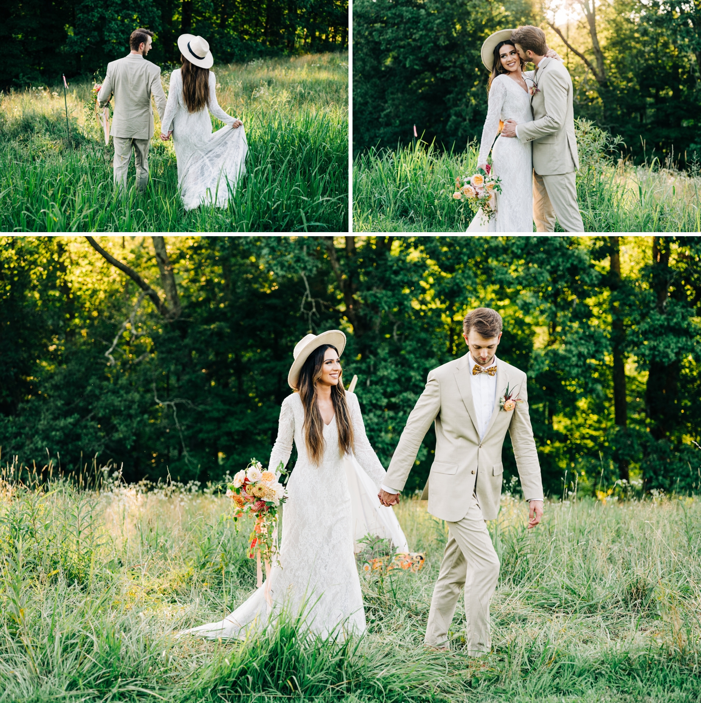 Bride and groom portraits at The Wilds in Bloomington, Indiana