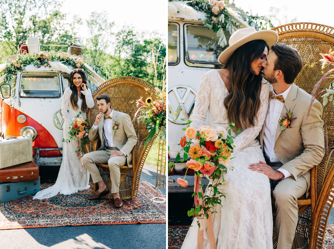 Fall bohemian wedding at The Wilds in Bloomington, Indiana