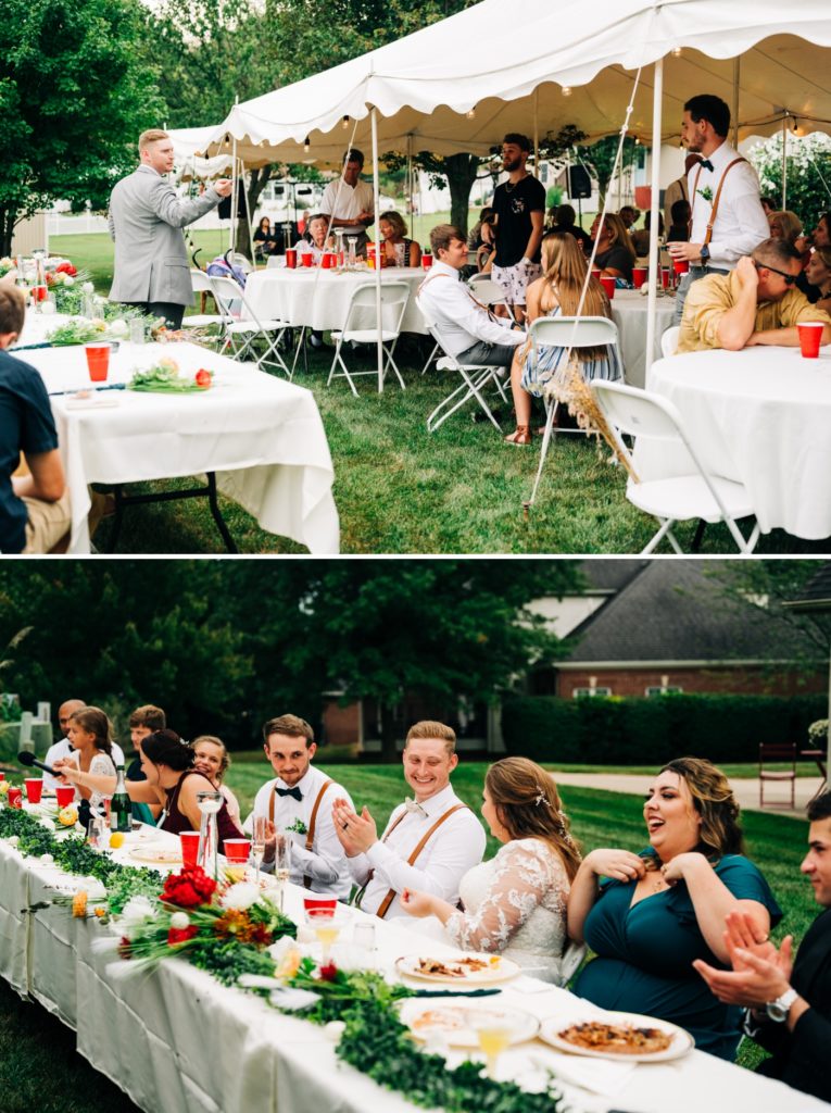 Intimate backyard wedding