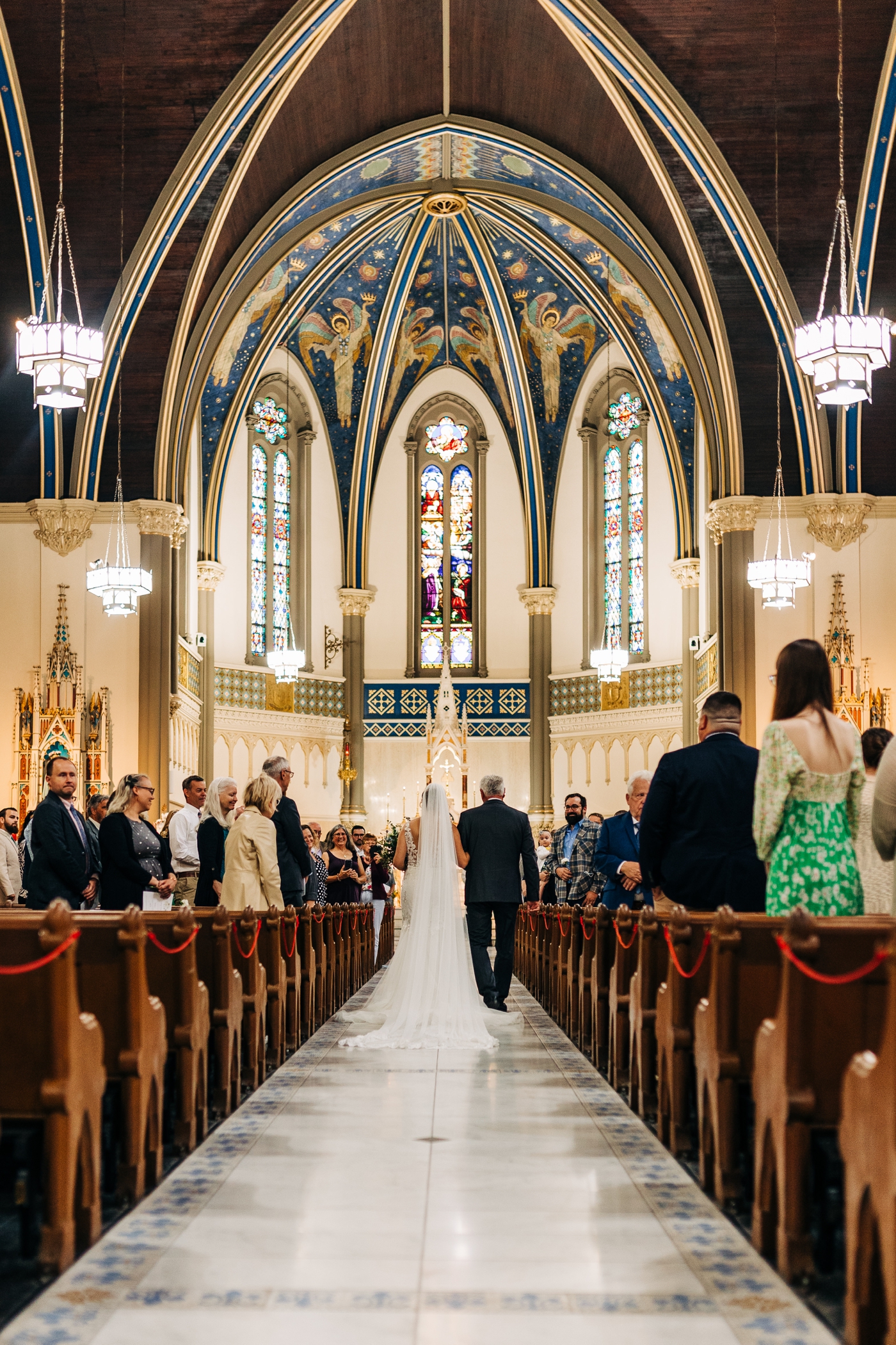 Wedding ceremony at St. John the Evangelist Catholic Church