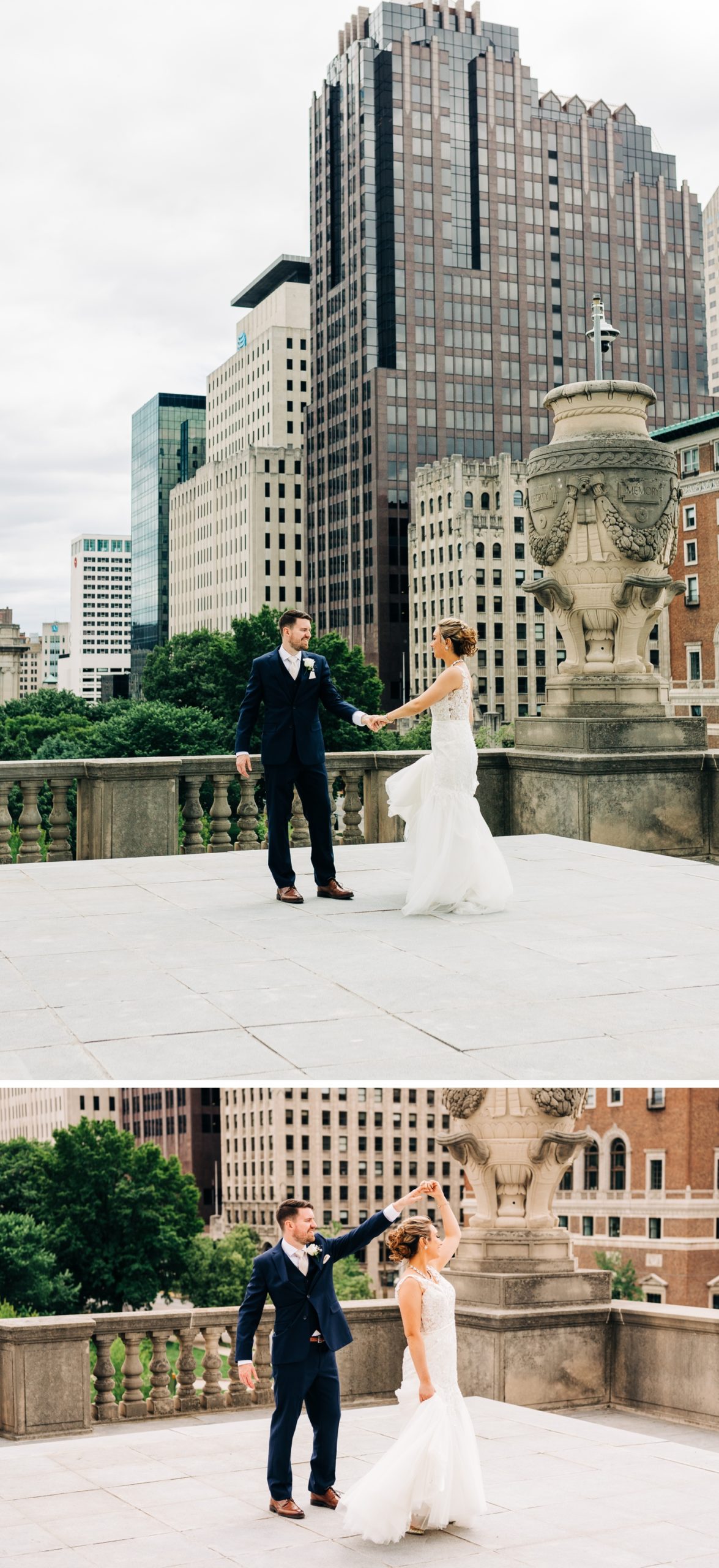 Bride and groom portraits at The Sanctuary on Penn
