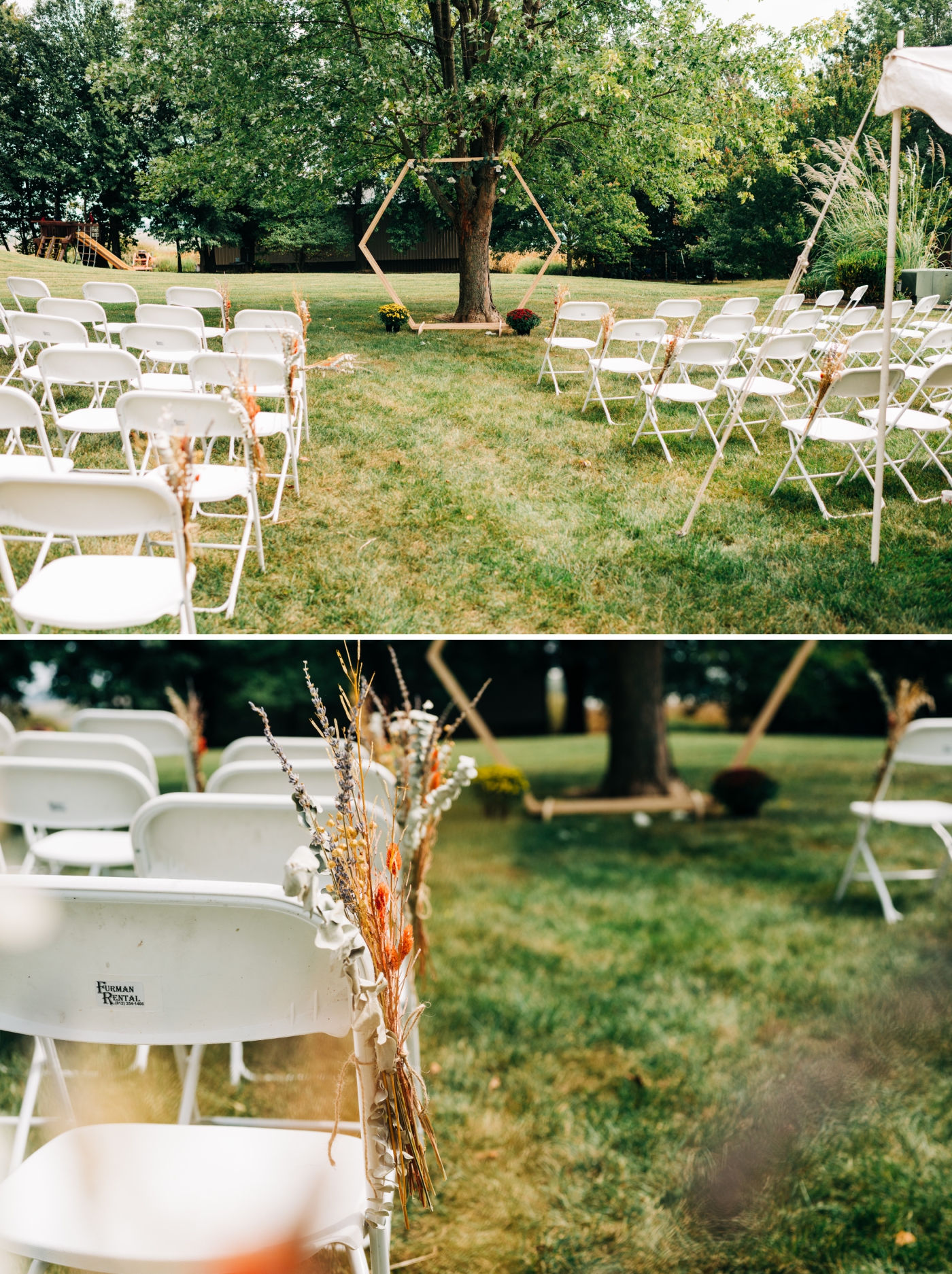 Intimate Fall Backyard Wedding