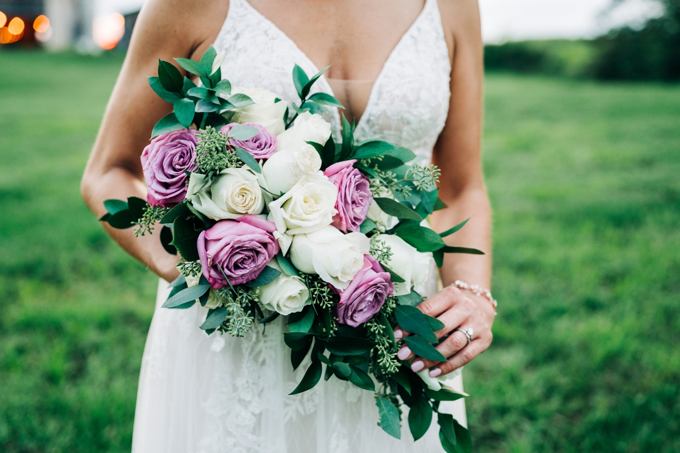 Blush, rose and lavender summer wedding