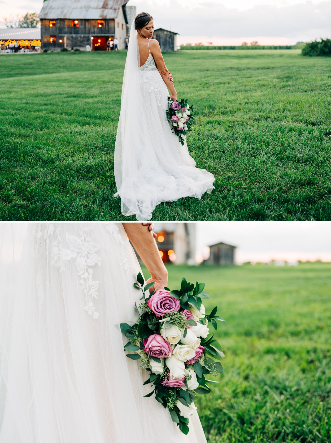Blush, rose and lavender summer wedding