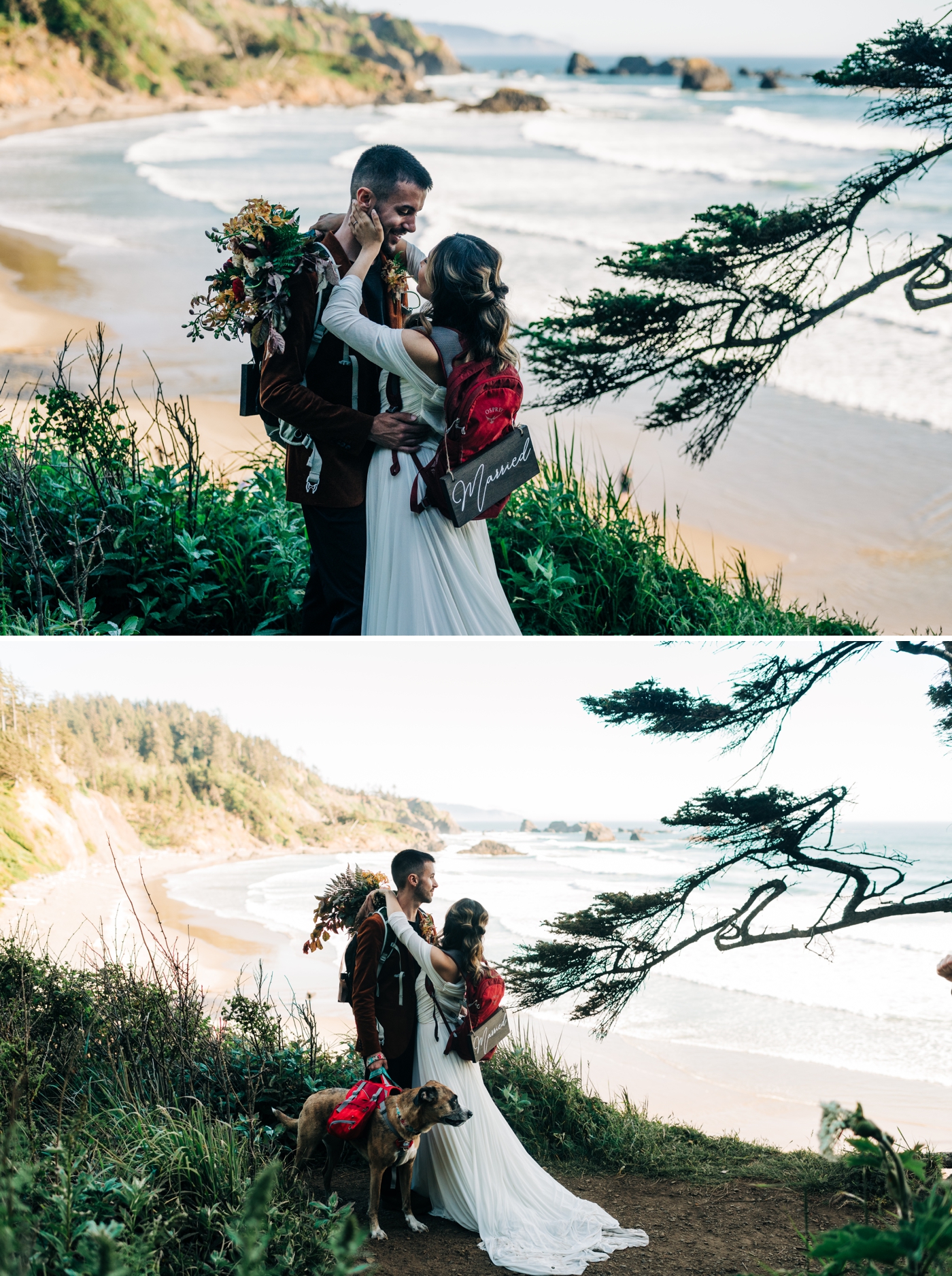 An intimate elopement in Ecola State Park