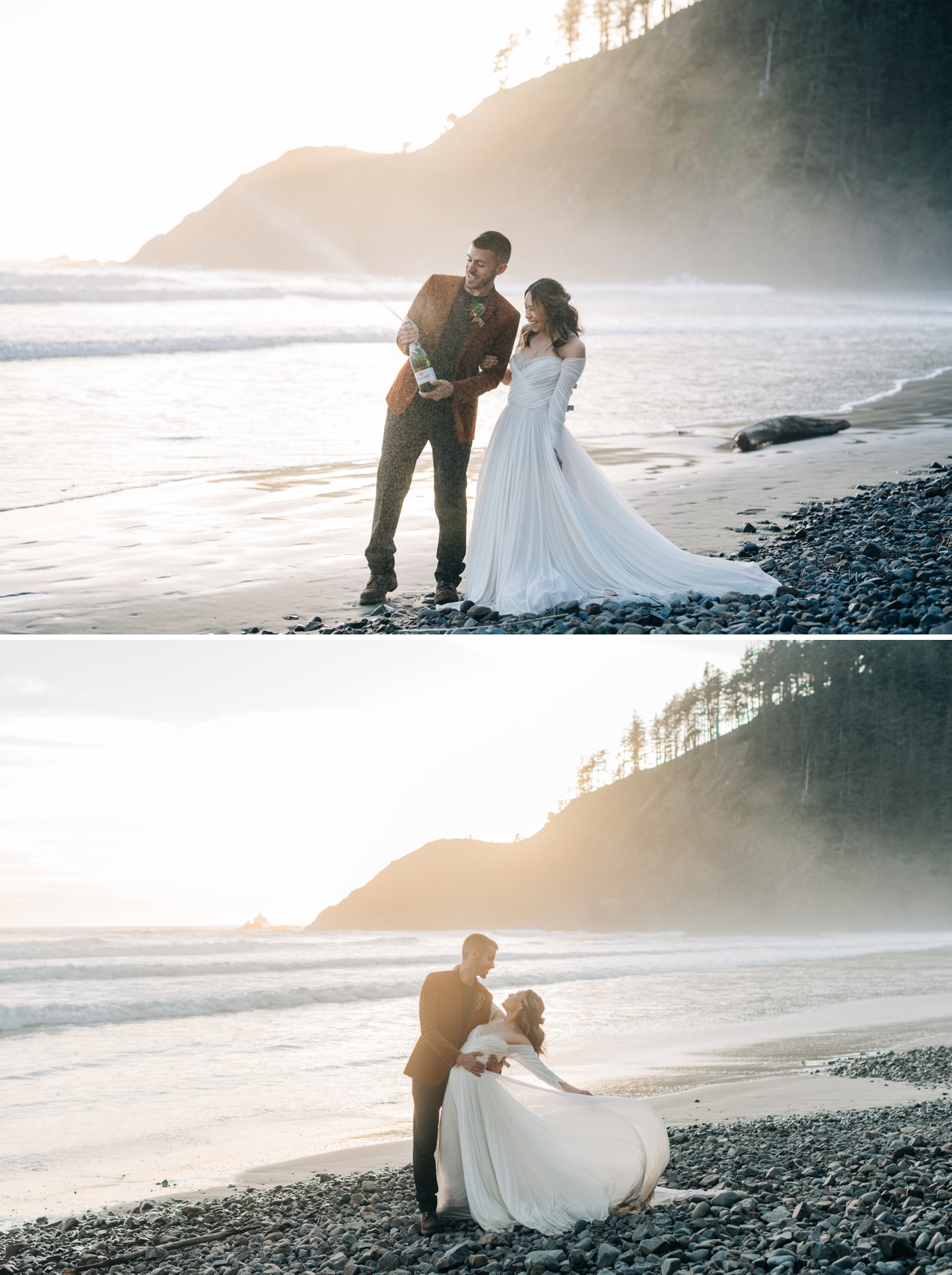 Indian Beach bride and groom portraits