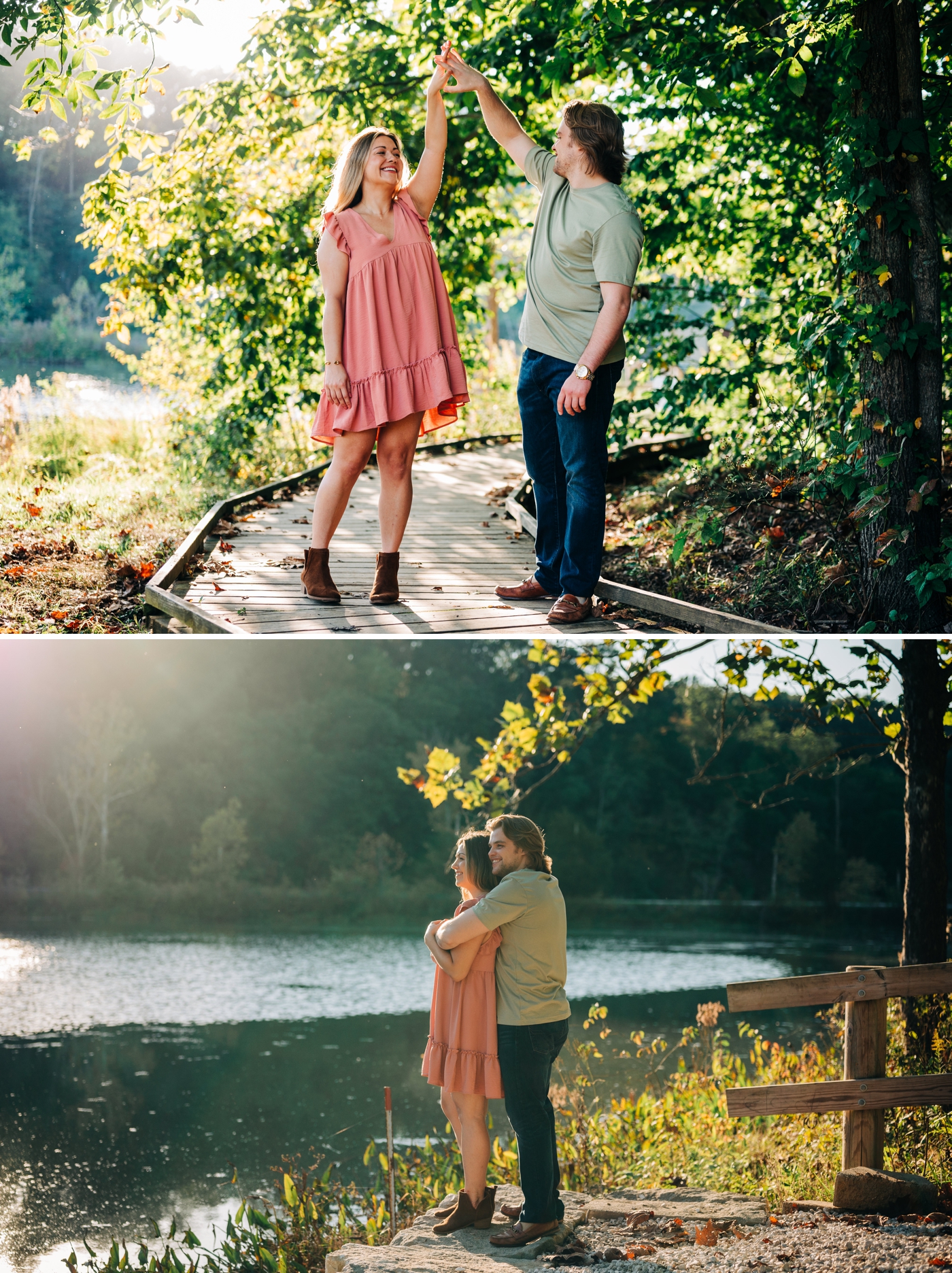 Lakeside engagement session in Indiana