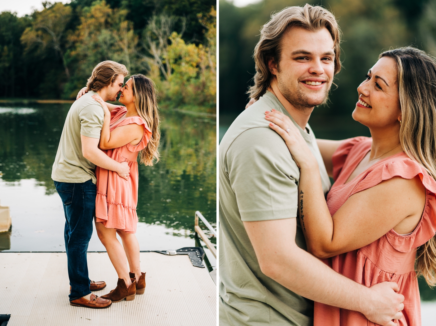 Lakeside engagement session in Indiana
