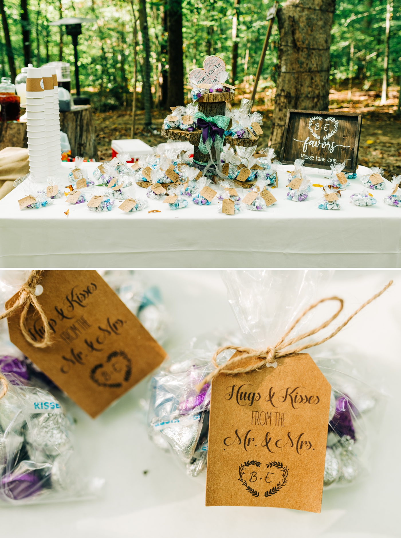 Wedding reception in the forest