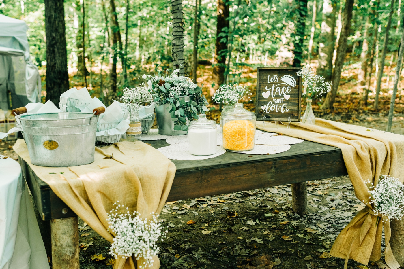 Rustic wedding day details