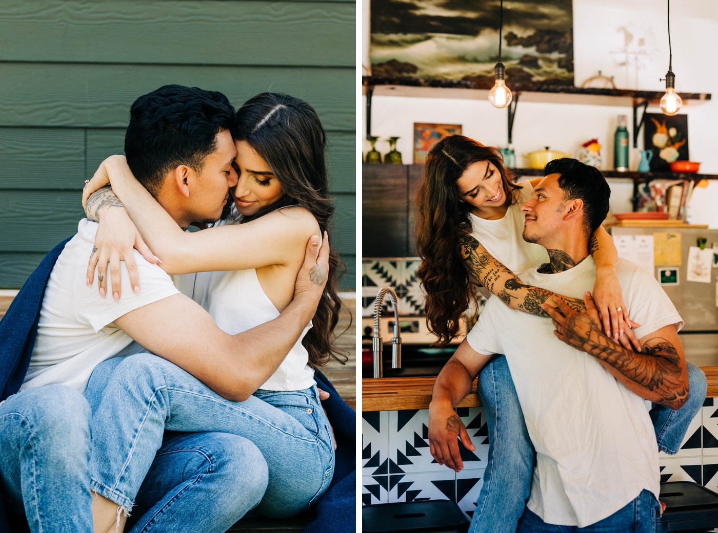 At-Home Lifestyle Engagement Session in Oregon
