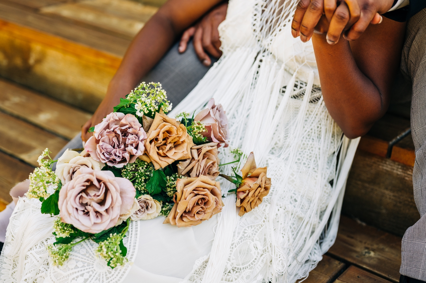 Mauve and blush bridal bouquet
