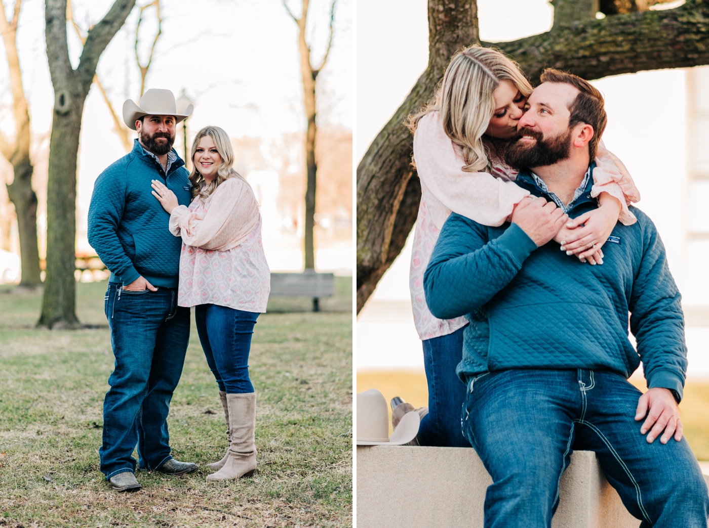 Engagement session at Indiana Wold War Memorial
