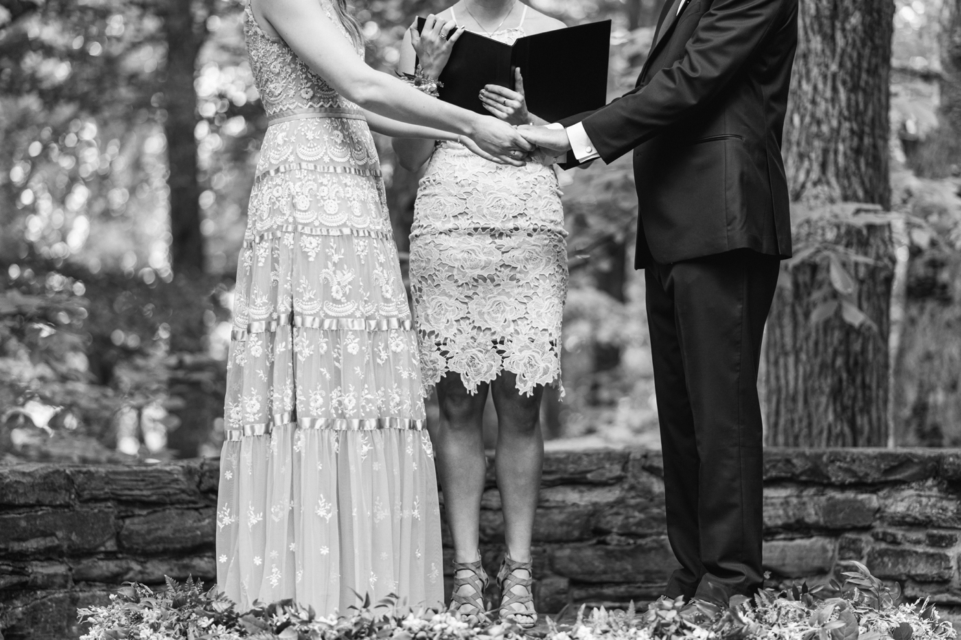 Outdoor wedding ceremony at Brown County State Park