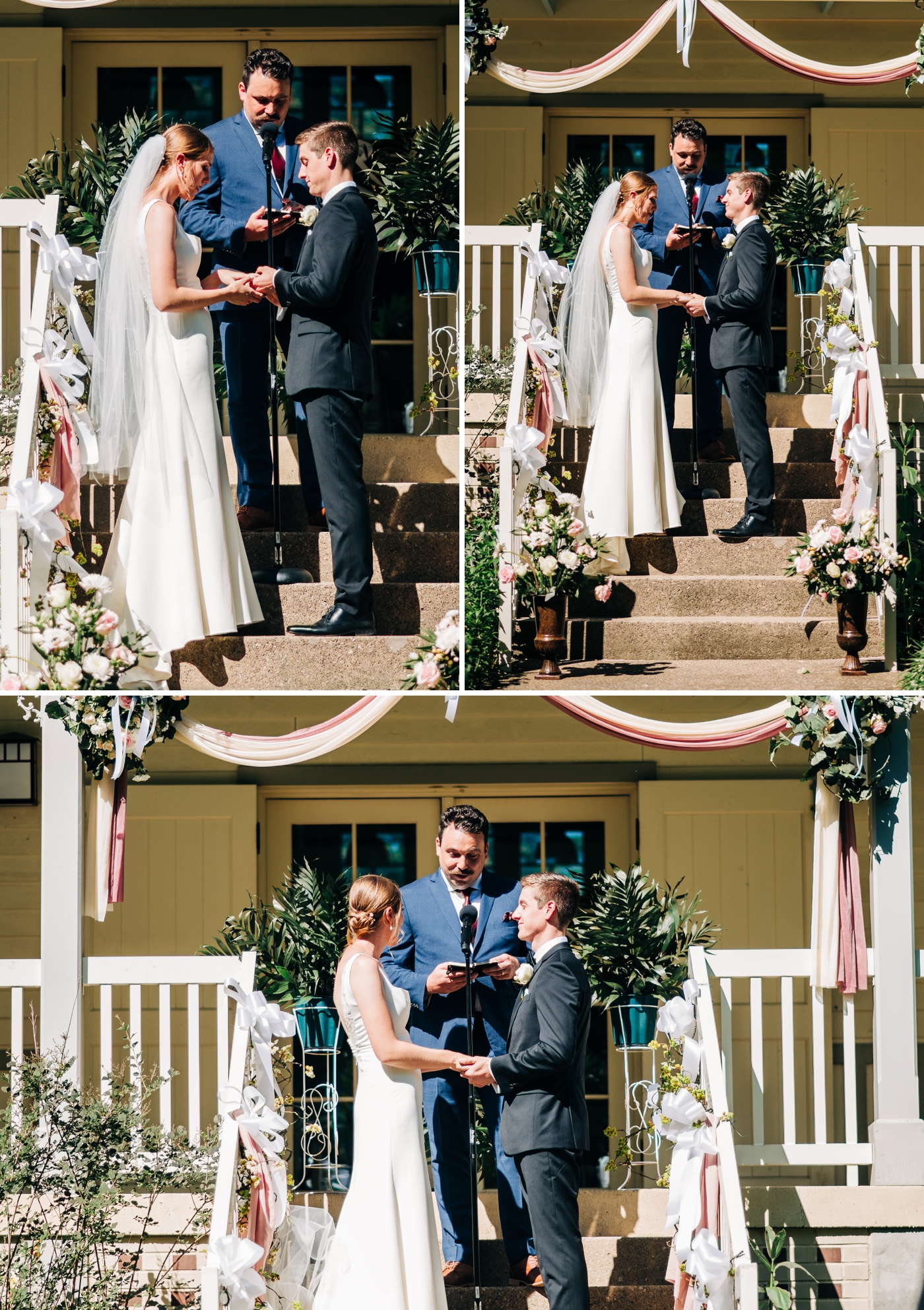 Outdoor wedding ceremony at the Chapel Shelter