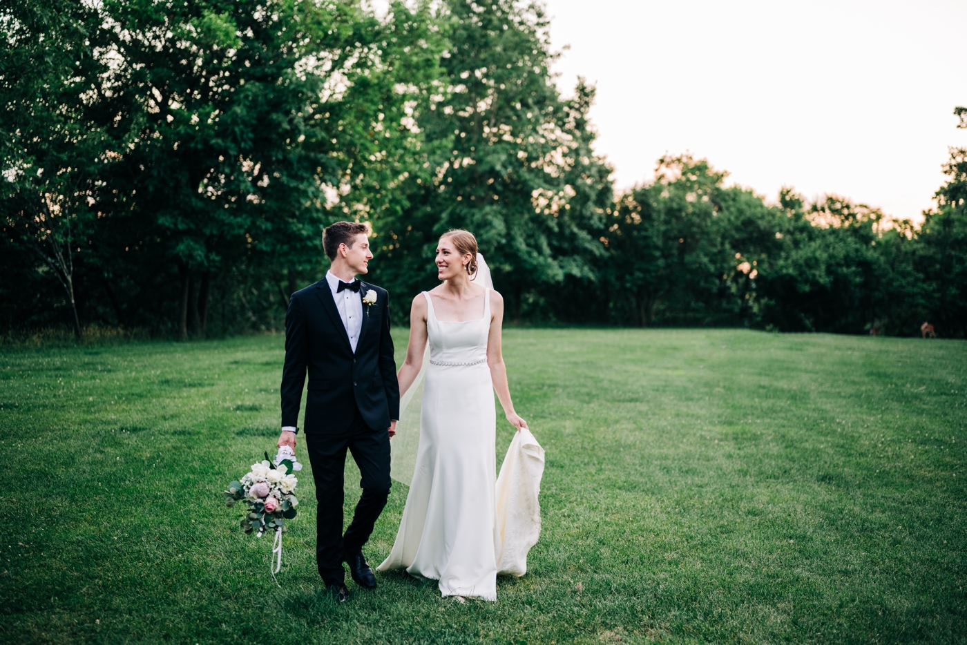 Bride & Groom Portraits at the North Shore of Pittsburgh by Mika LH Photography
