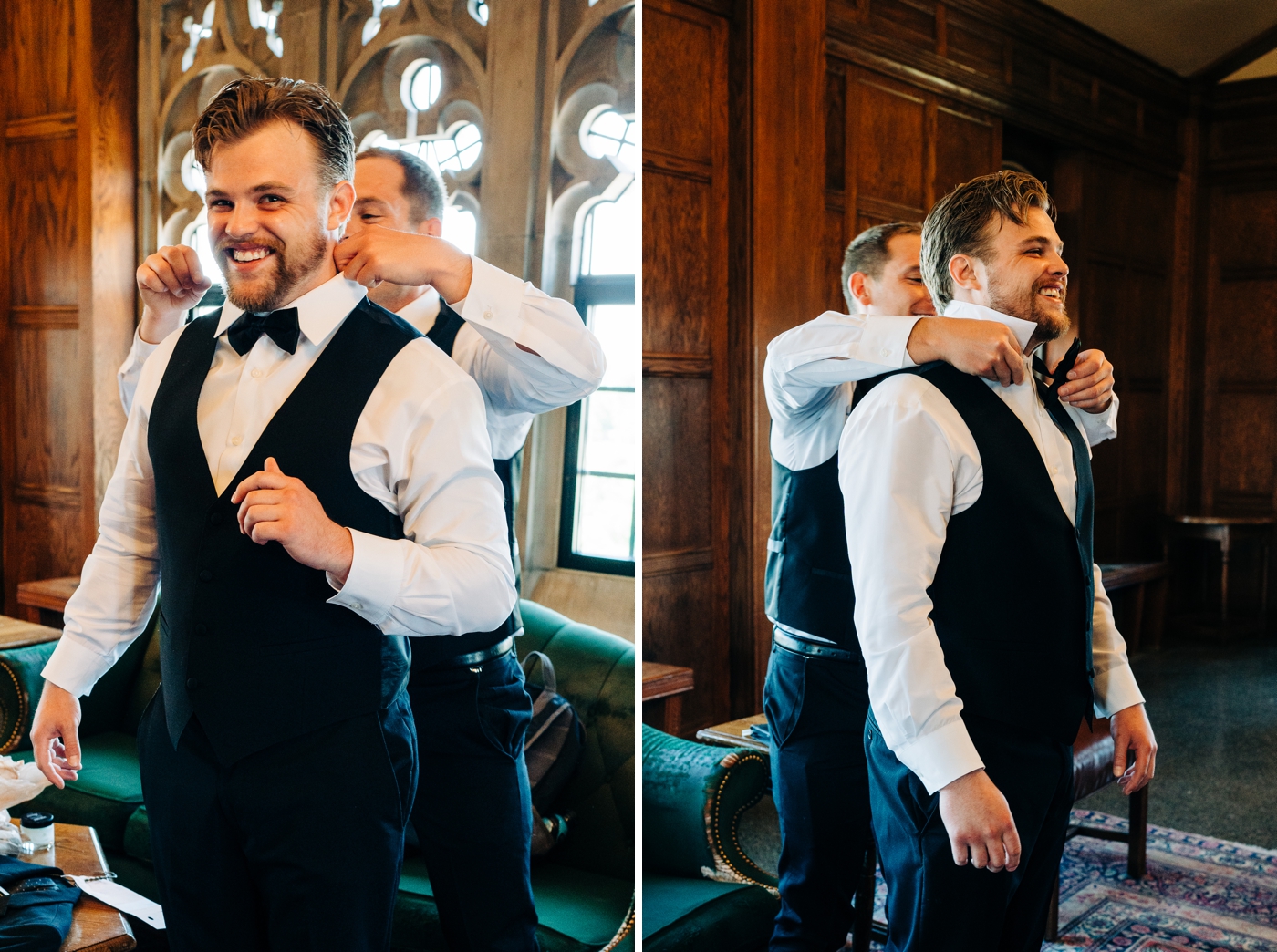 Groom getting ready portraits by Mika LH Photography