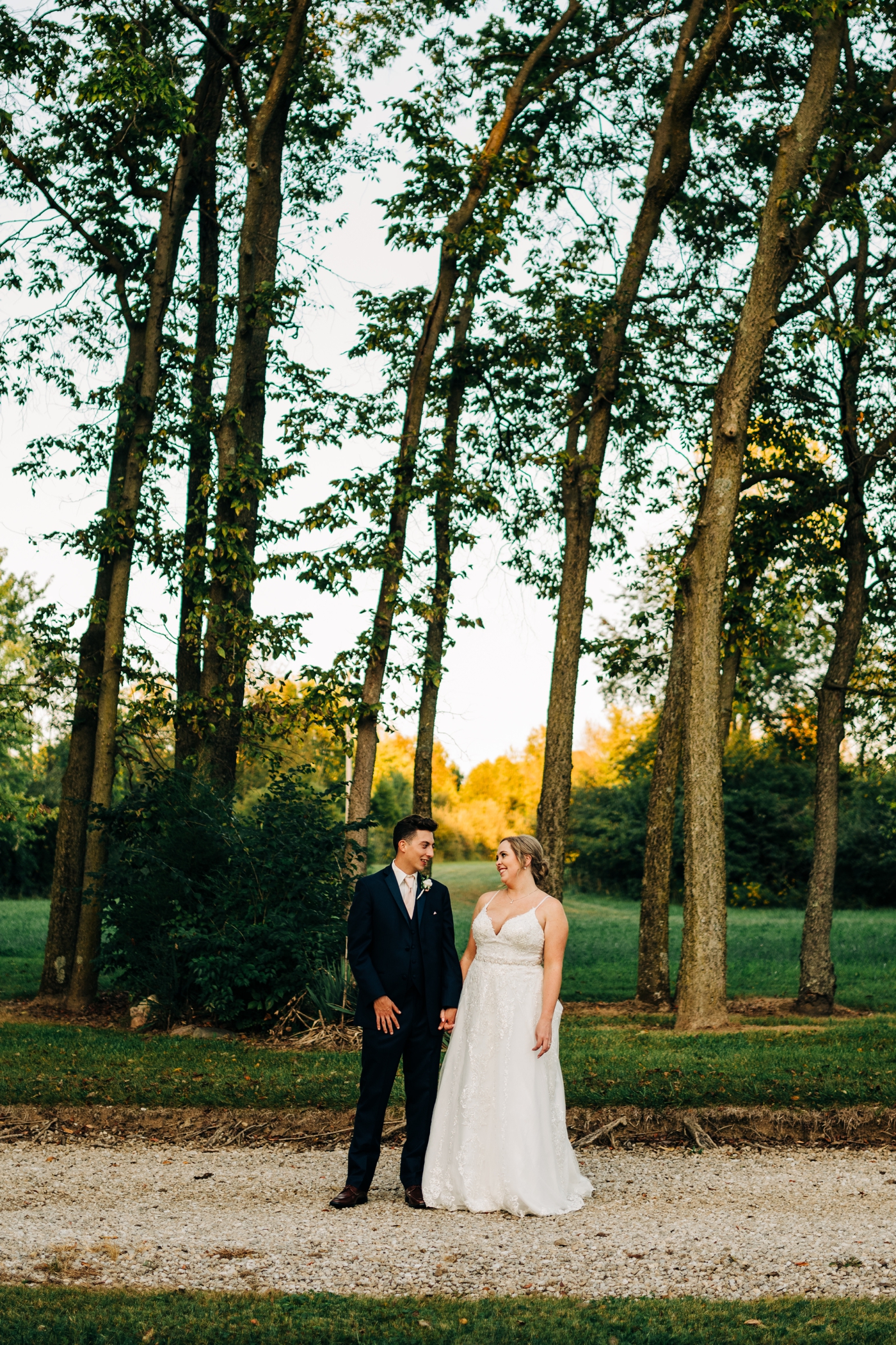 Bride and groom portraits in Greenwood, Indiana