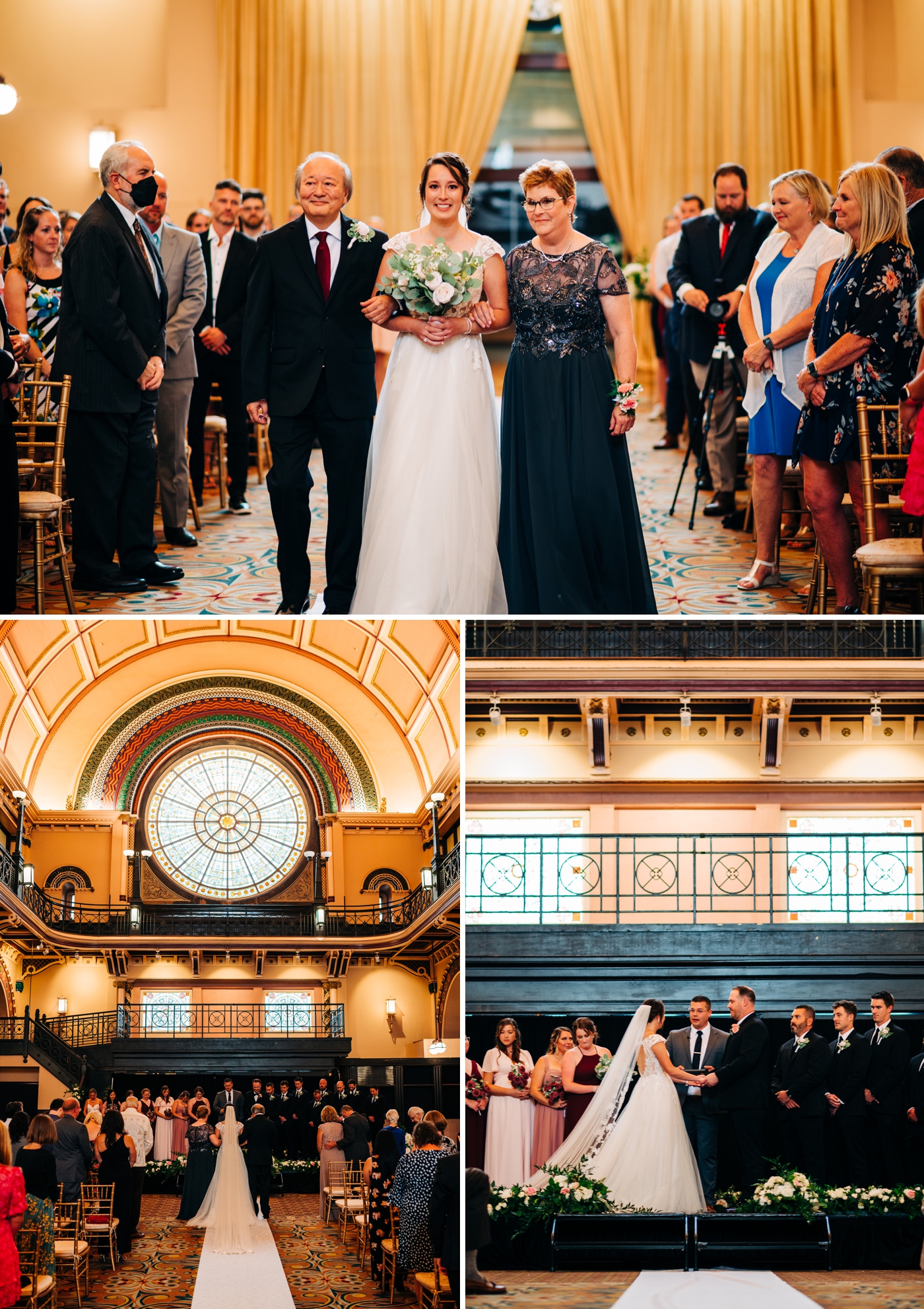 Wedding ceremony at Union Station in Indiana 