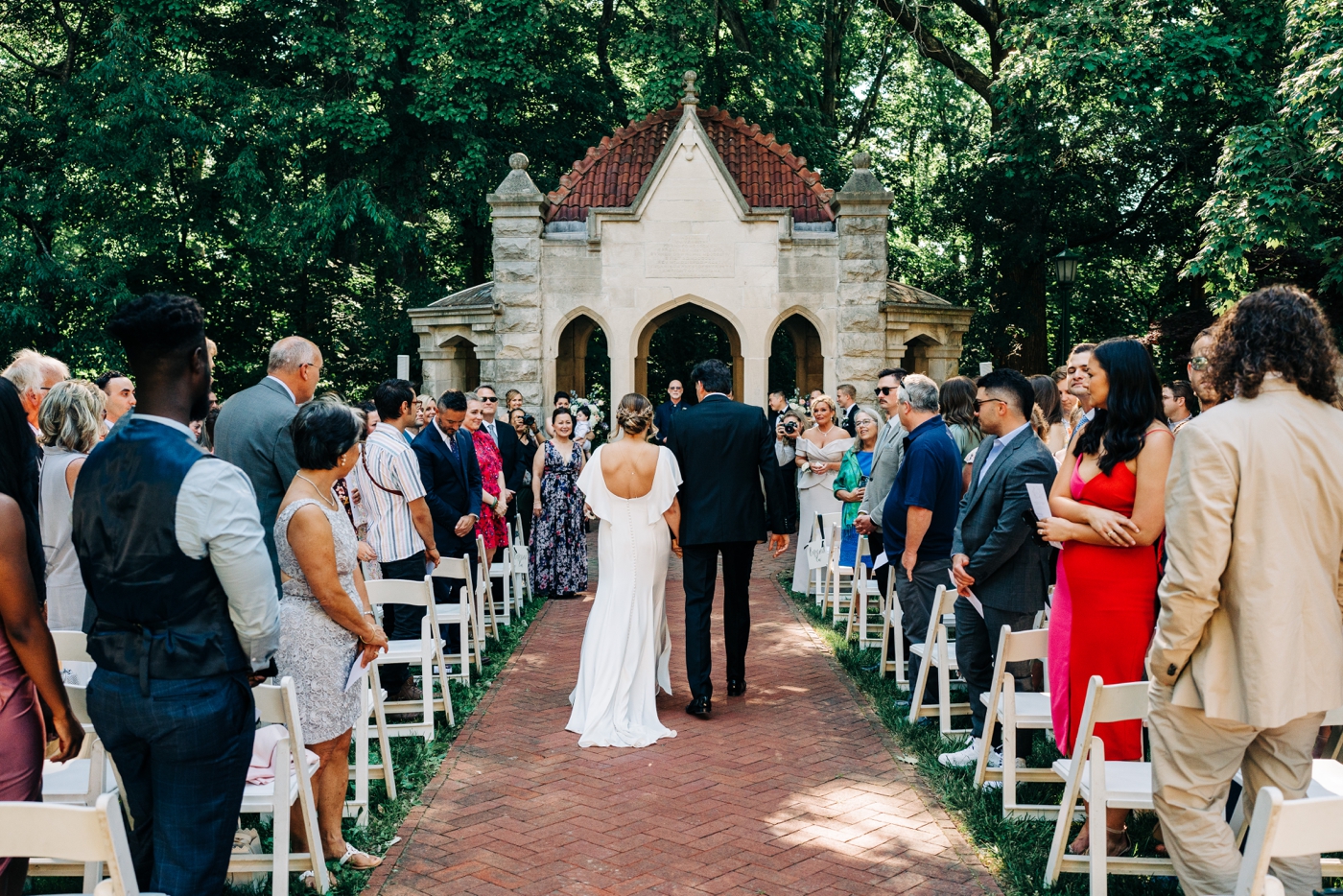 Wedding ceremony at Rose Well House at IU