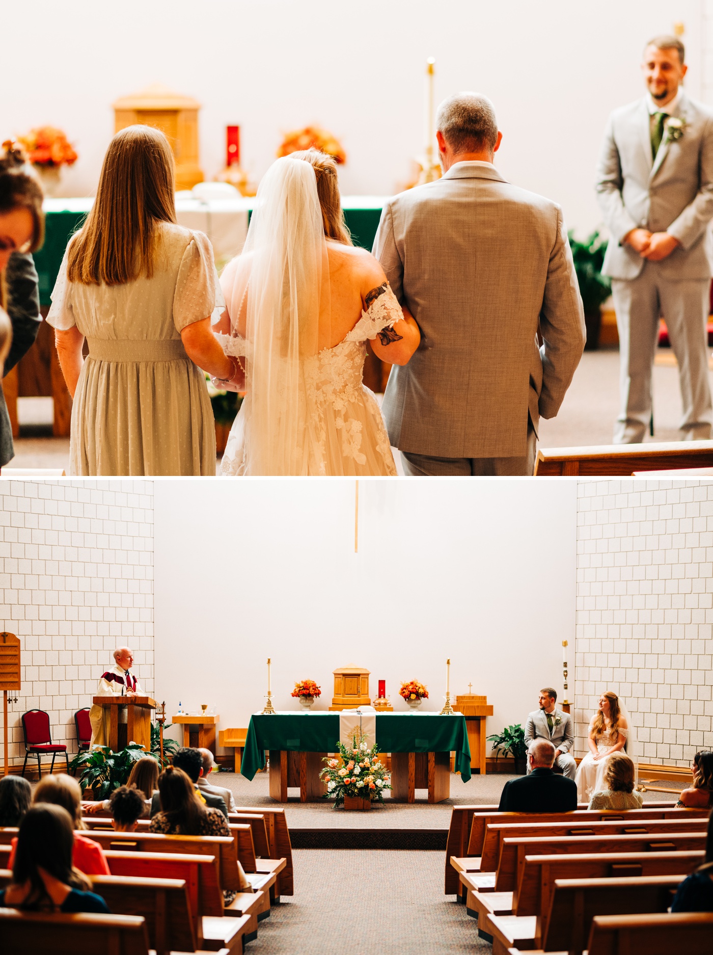 Wedding ceremony at St. Susanna Catholic Church