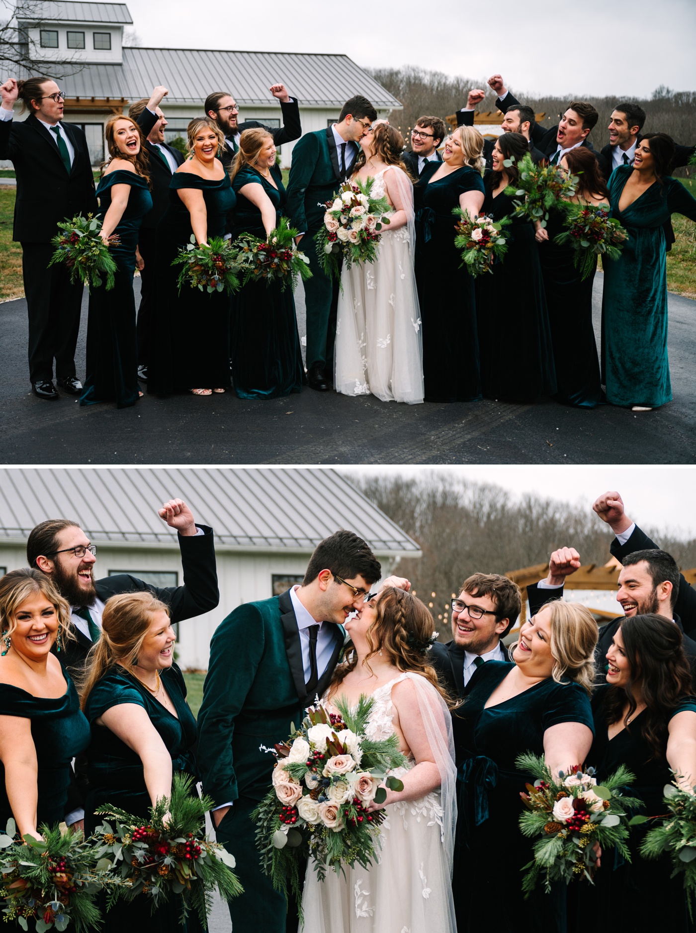 Bridal party portraits at The Wilds