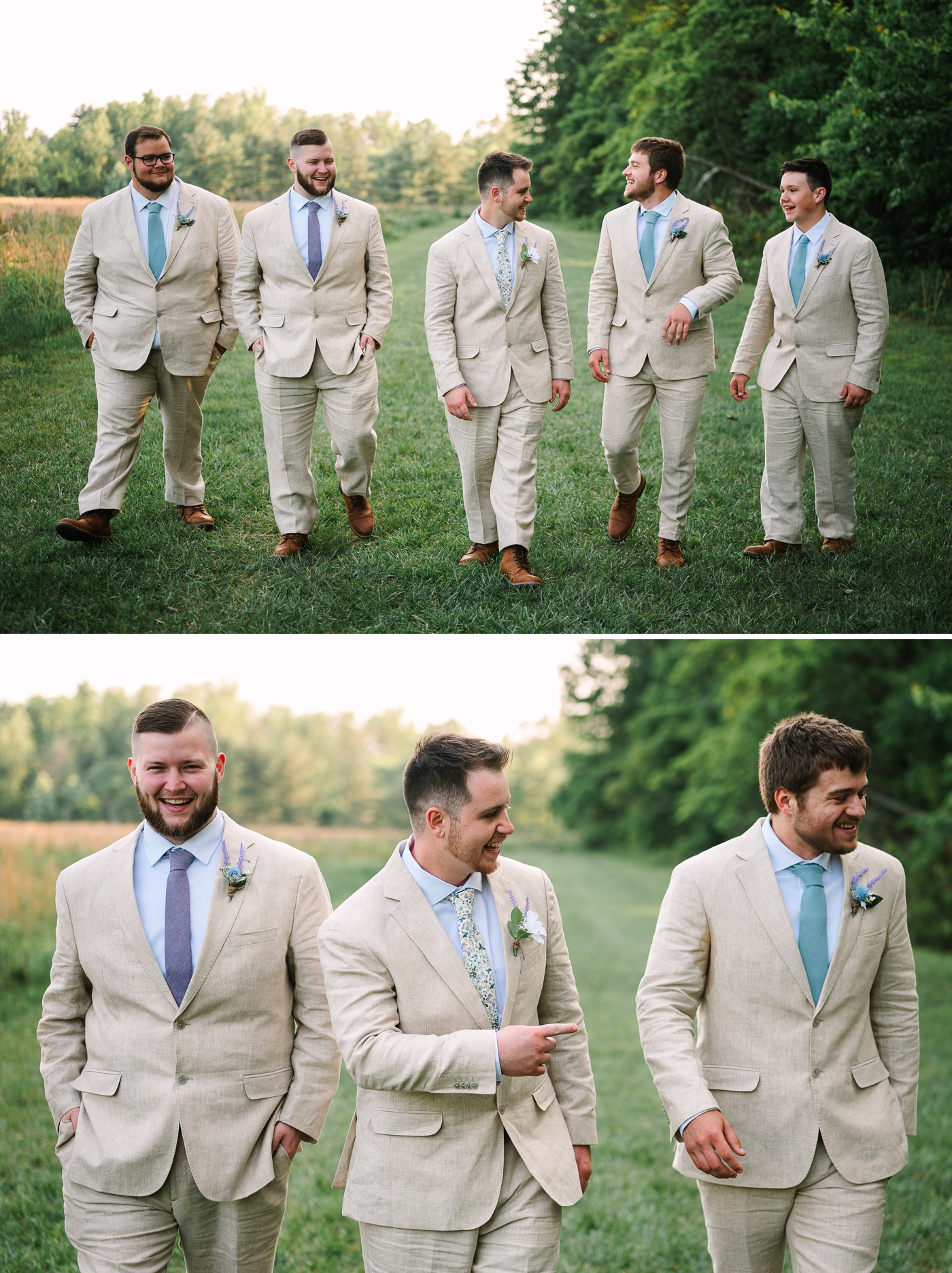 Bridal party portraits at Brown County State Park