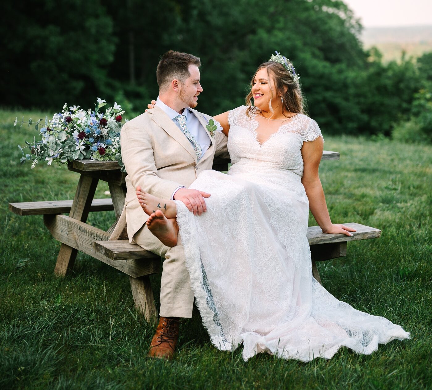 Bridal portraits at Brown County State Park