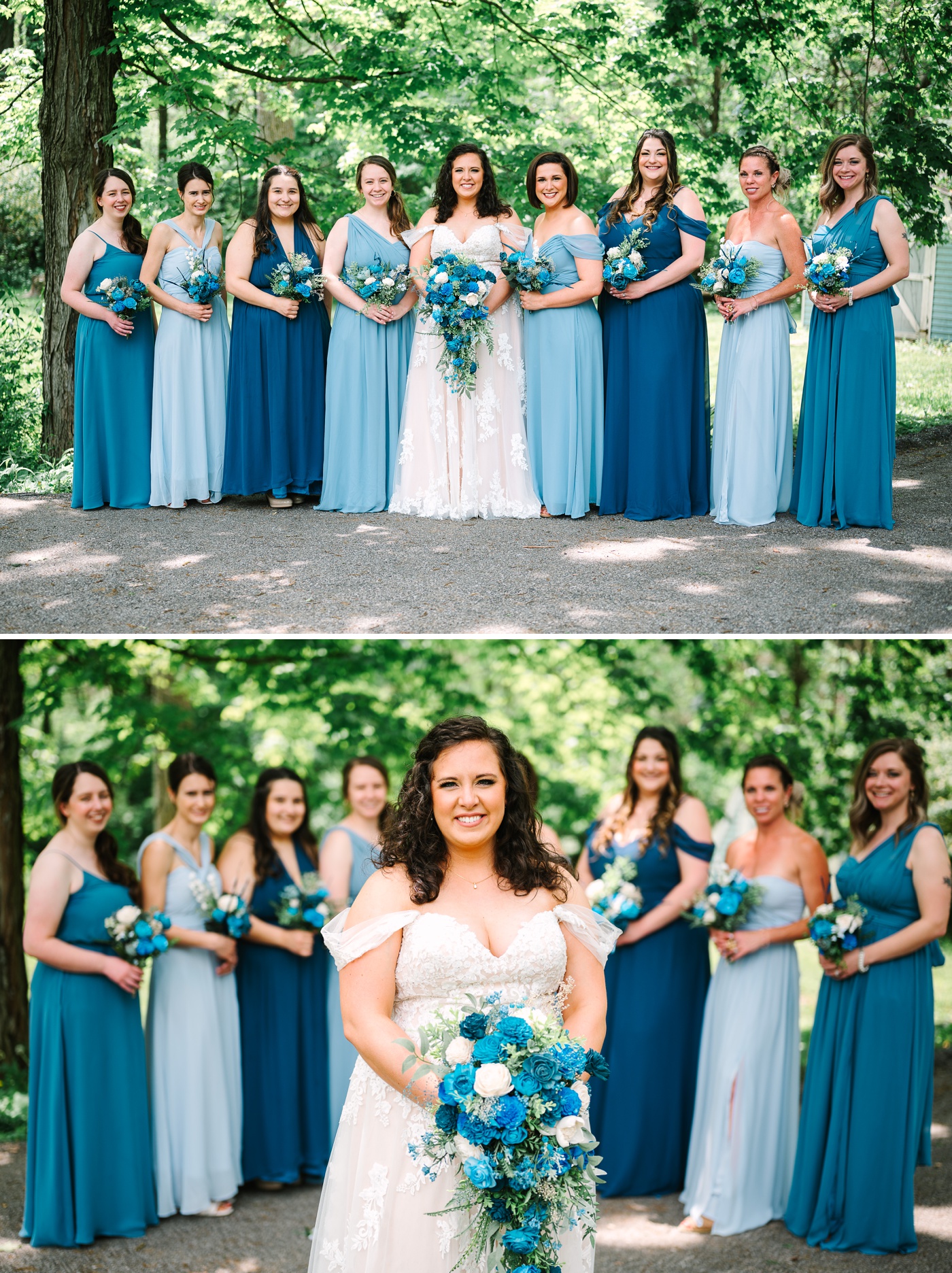 Bridal party portraits at Switchyard Park