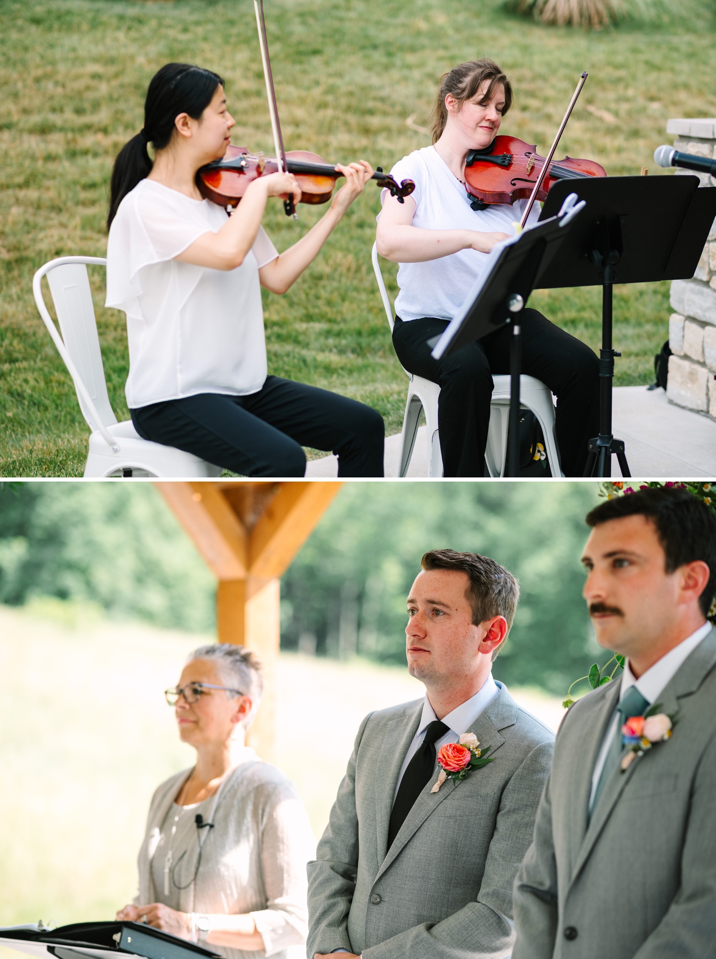 Outdoor wedding ceremony at The Wilds