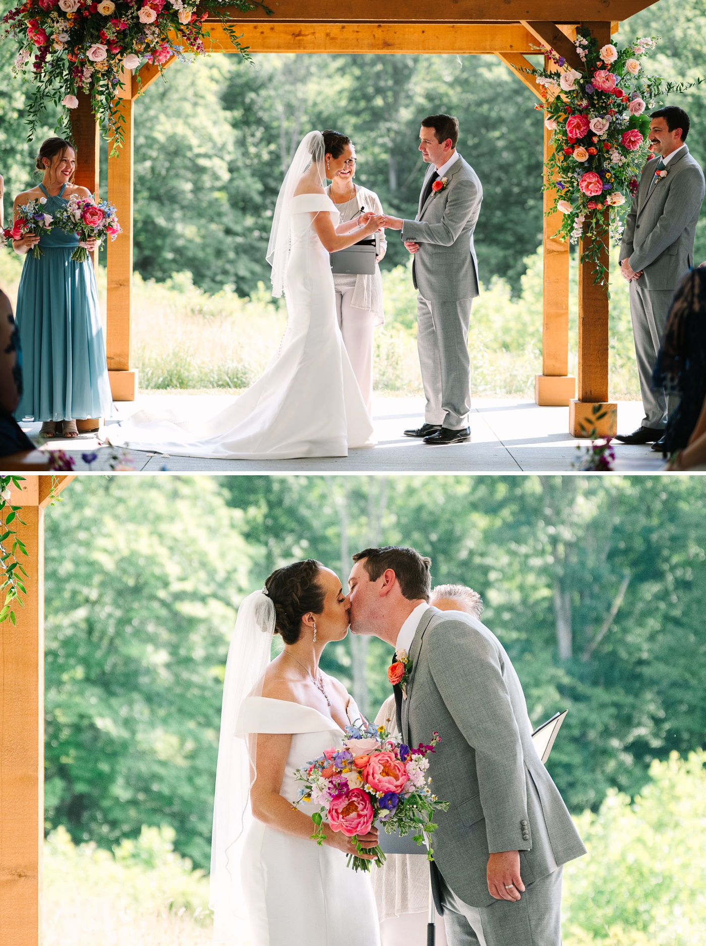 Outdoor wedding ceremony at The Wilds