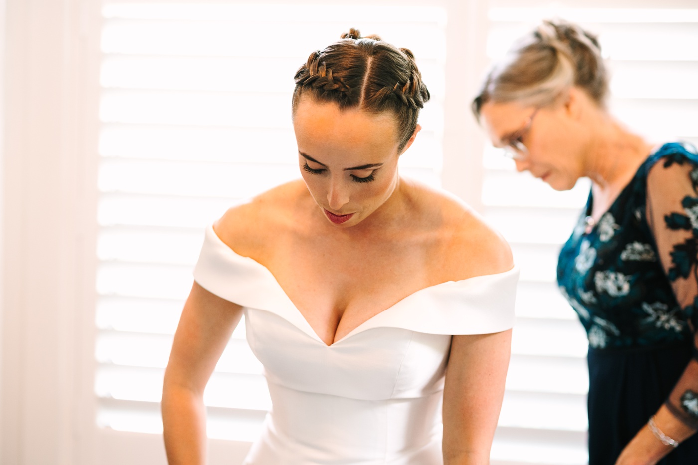 Bride getting ready for her wedding at The Wilds