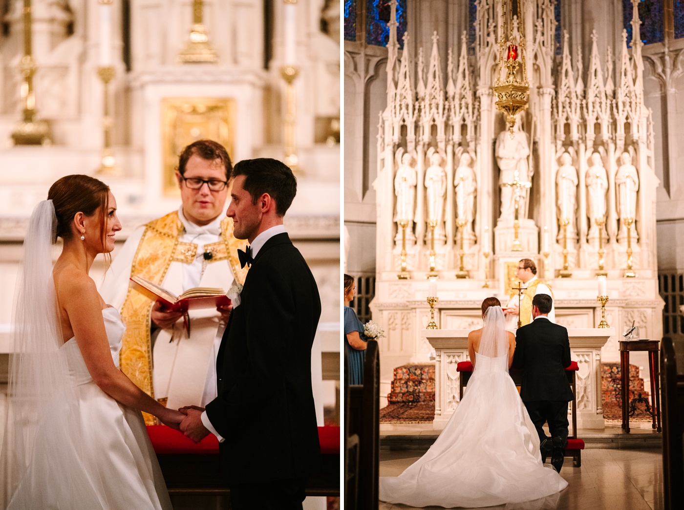 Catholic wedding ceremony at St. James Chapel in Chicago, IL