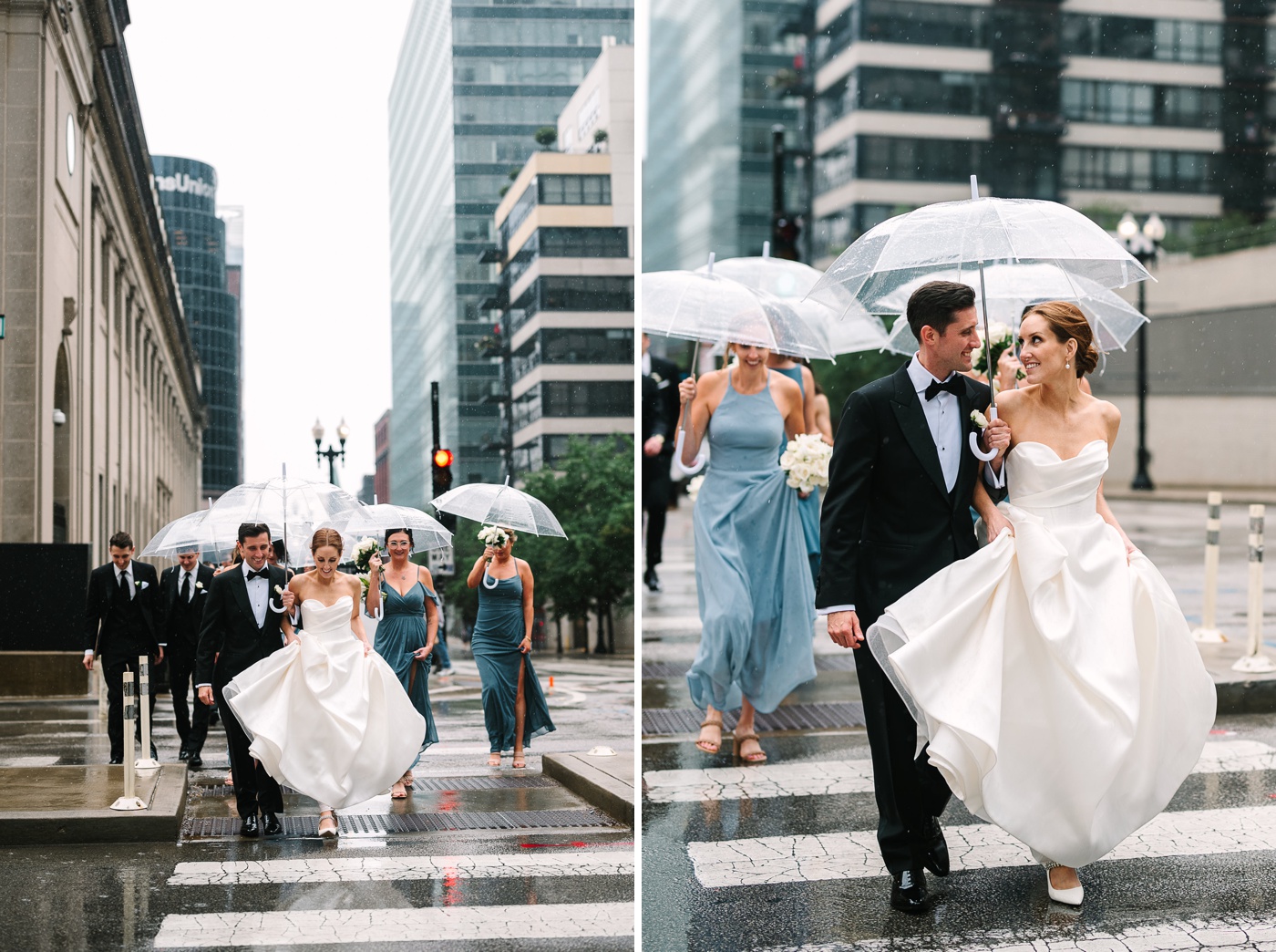 Bridal party portraits in downtown Chicago

