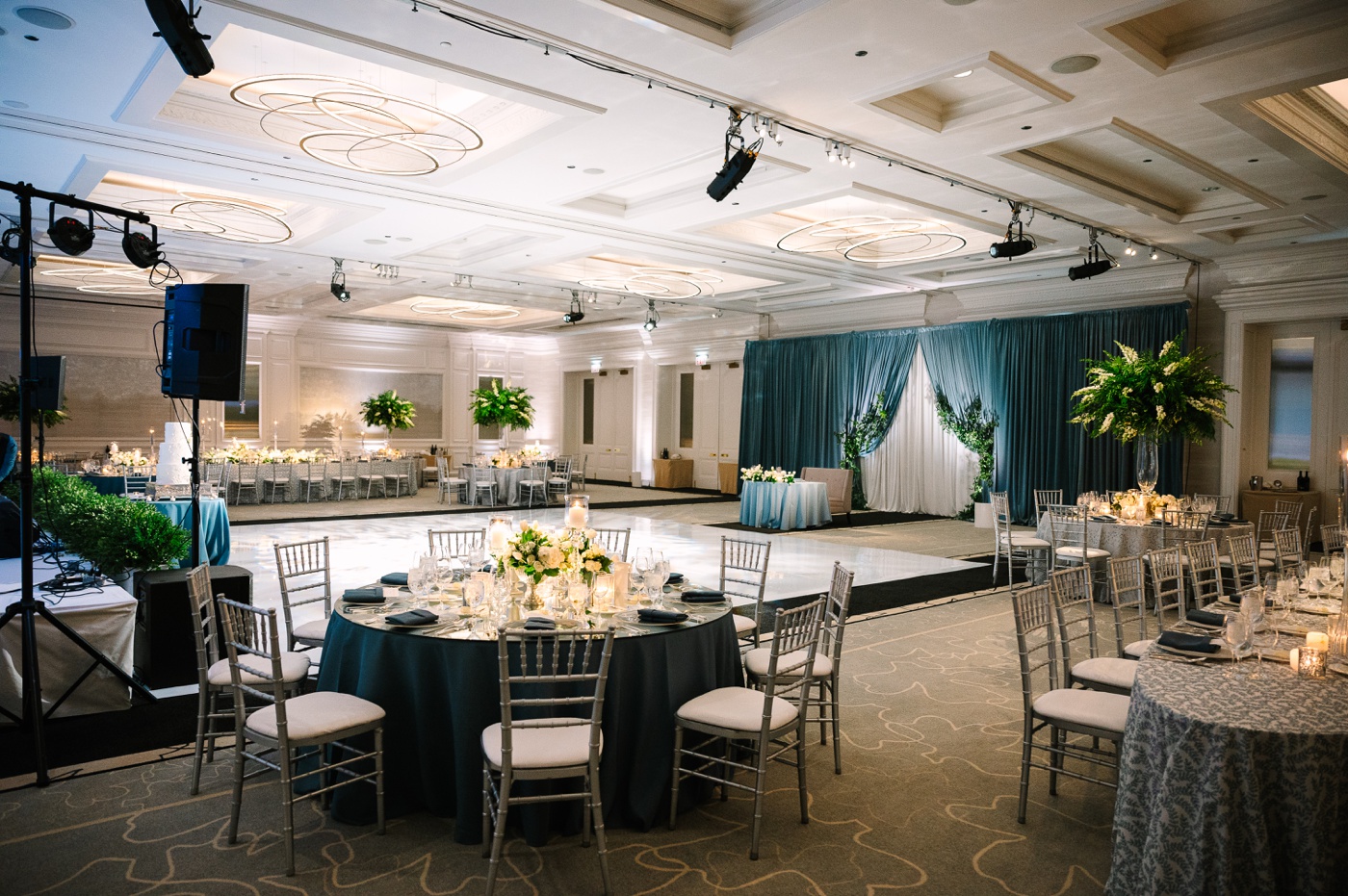 Wedding reception in the Grand Ballroom at the Four Seasons Hotel Chicago