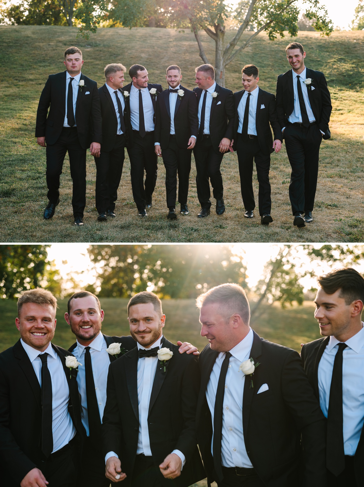 Bridal party portraits at Garfield Park in Indianapolis, IN