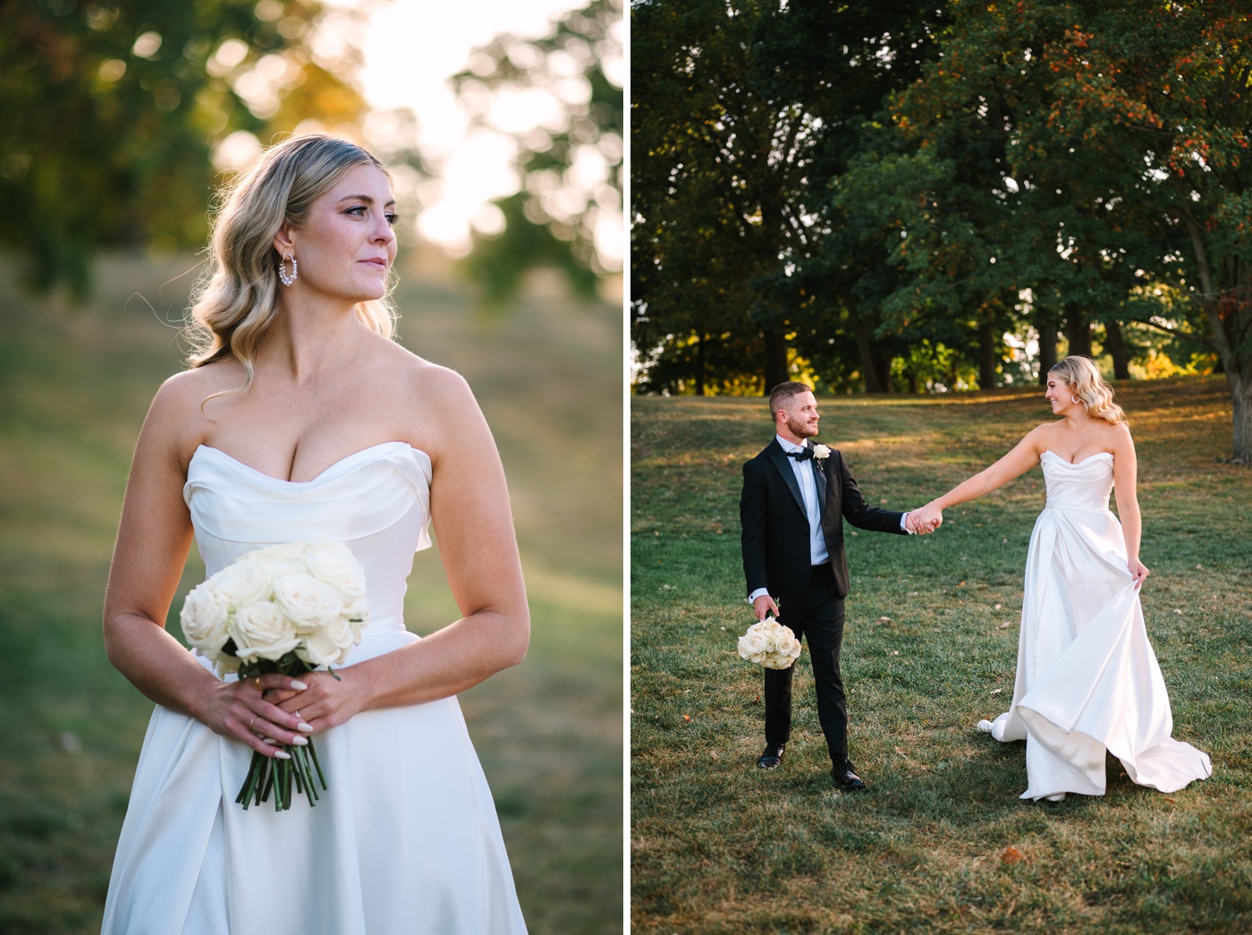 Bridal portraits at Garfield Park in Indianapolis, IN