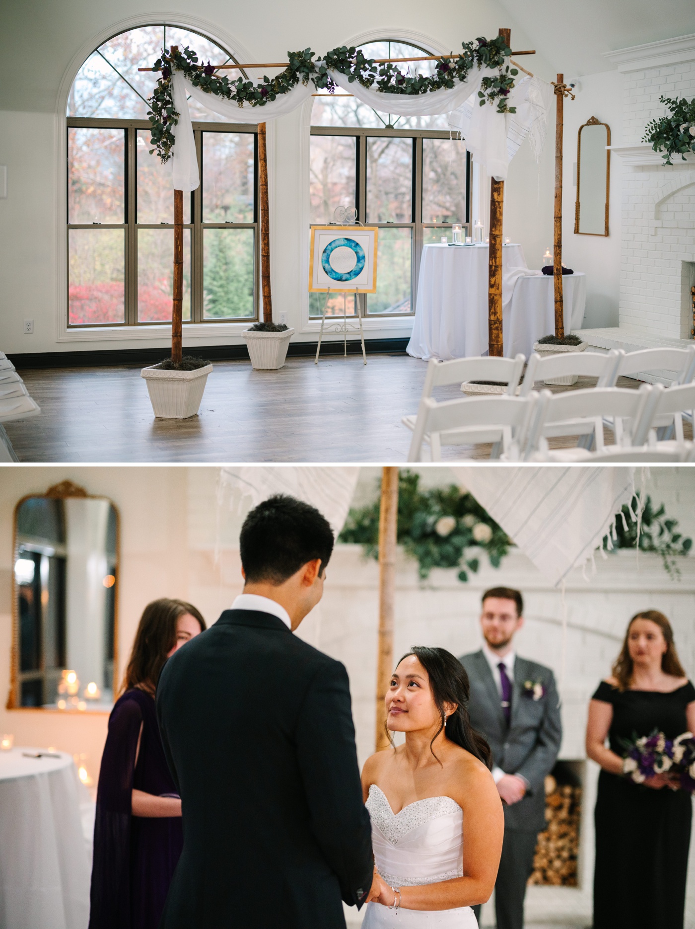 Wedding ceremony at a mansion in Indianapolis, IN