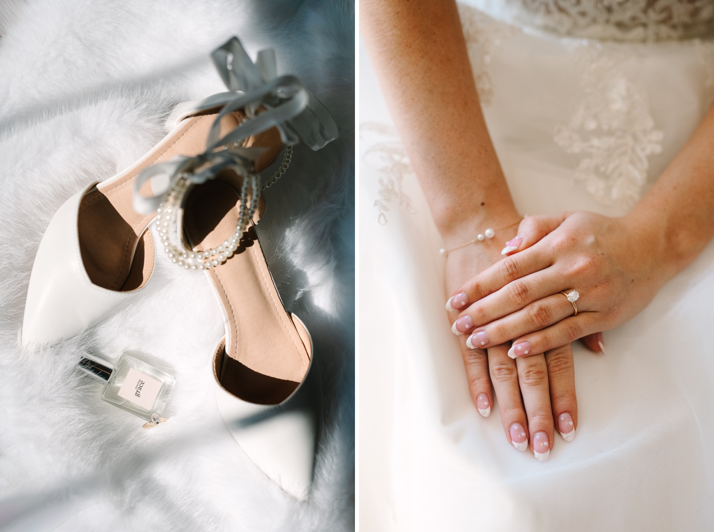 Bride getting ready for her Columbus, Indiana wedding