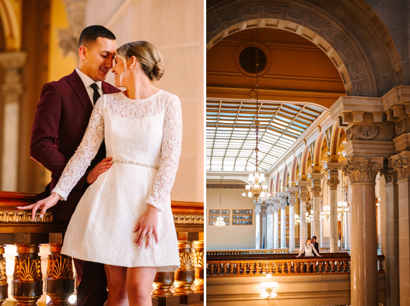 Courthouse elopement at the Indiana Statehouse