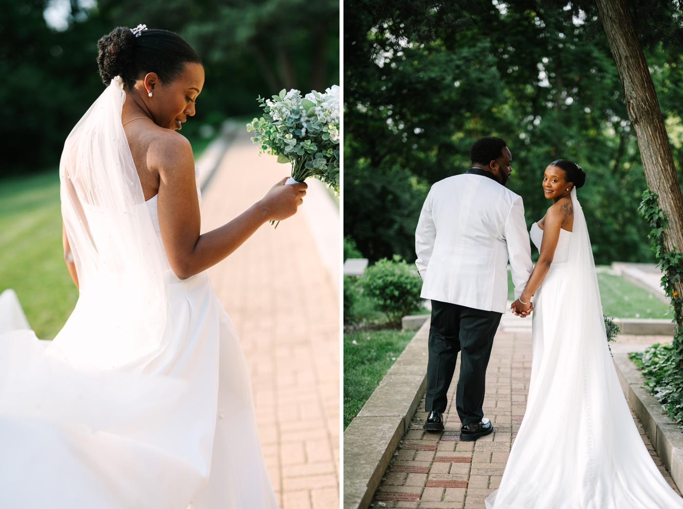 Bridal portraits at Laurel Hall in Indianapolis