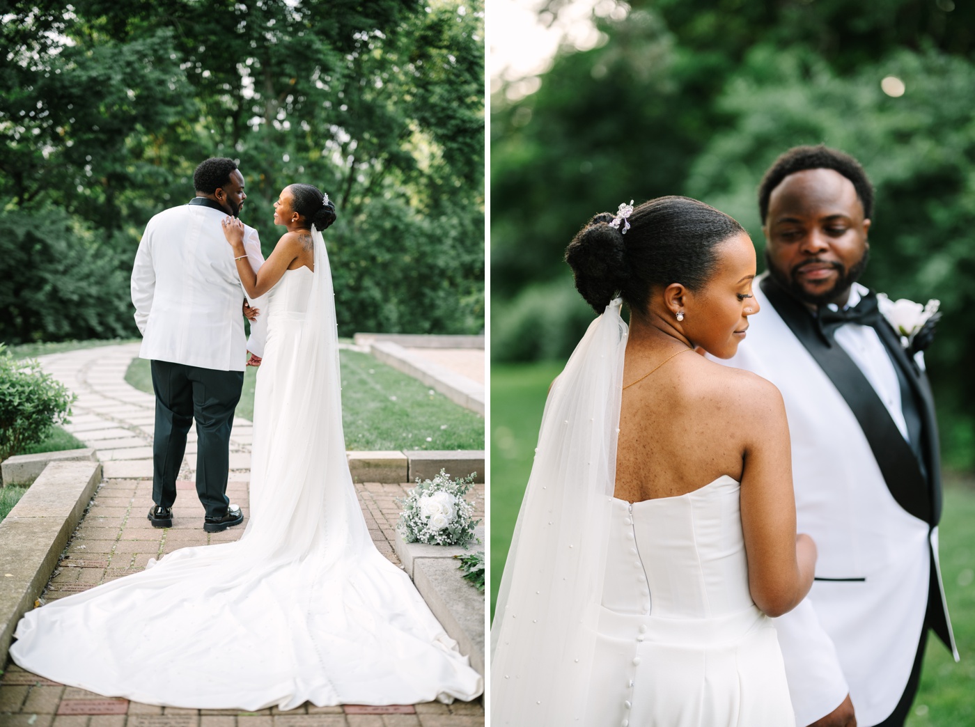 Bridal portraits at Laurel Hall in Indianapolis