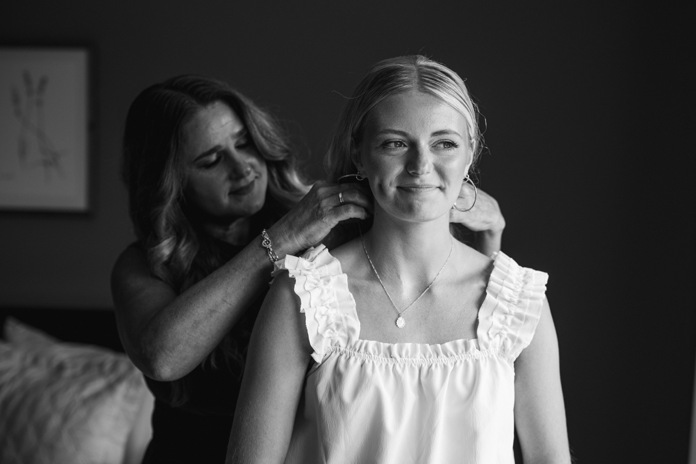Bride getting ready for her wedding at The Wilds