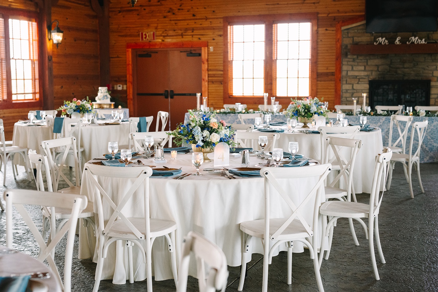 Wedding reception in the Pete Dye Pavilion, French Lick