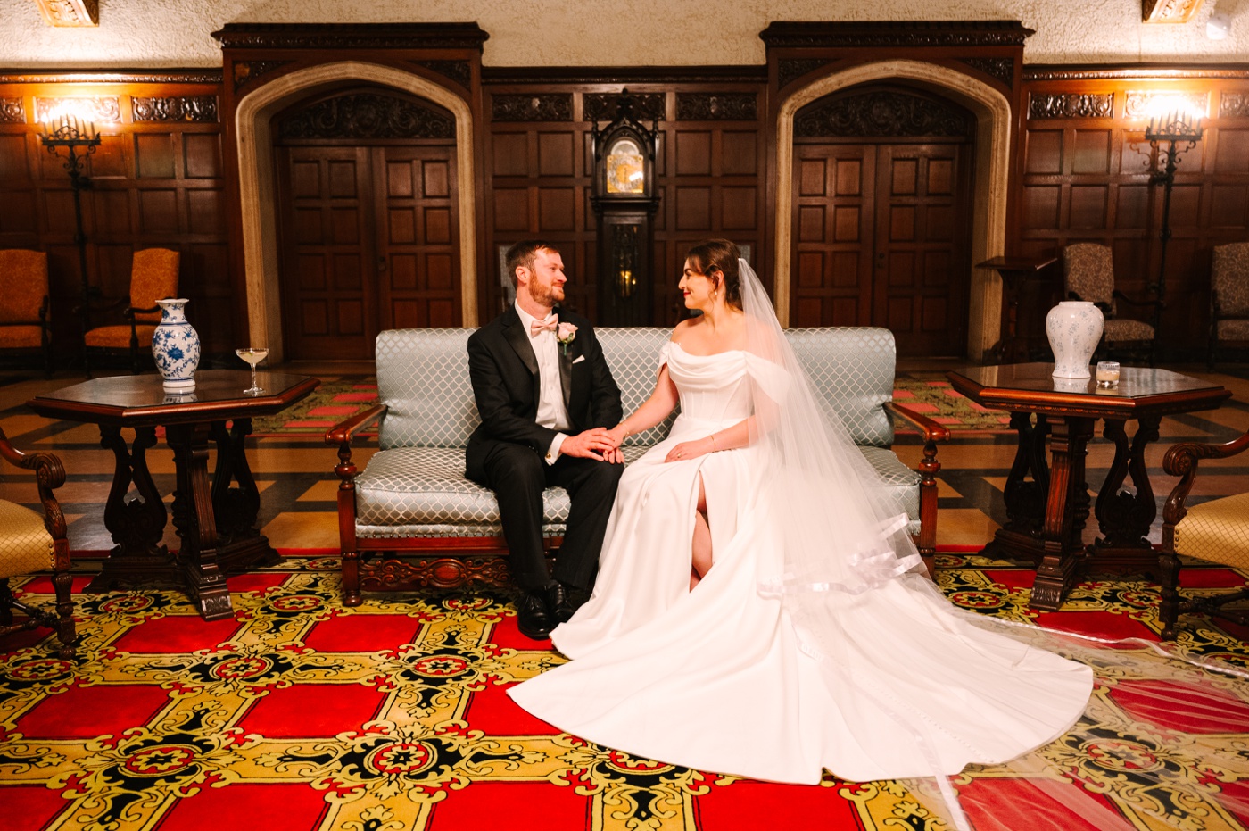 Bridal portraits at the Indianapolis Scottish Rite Cathedral