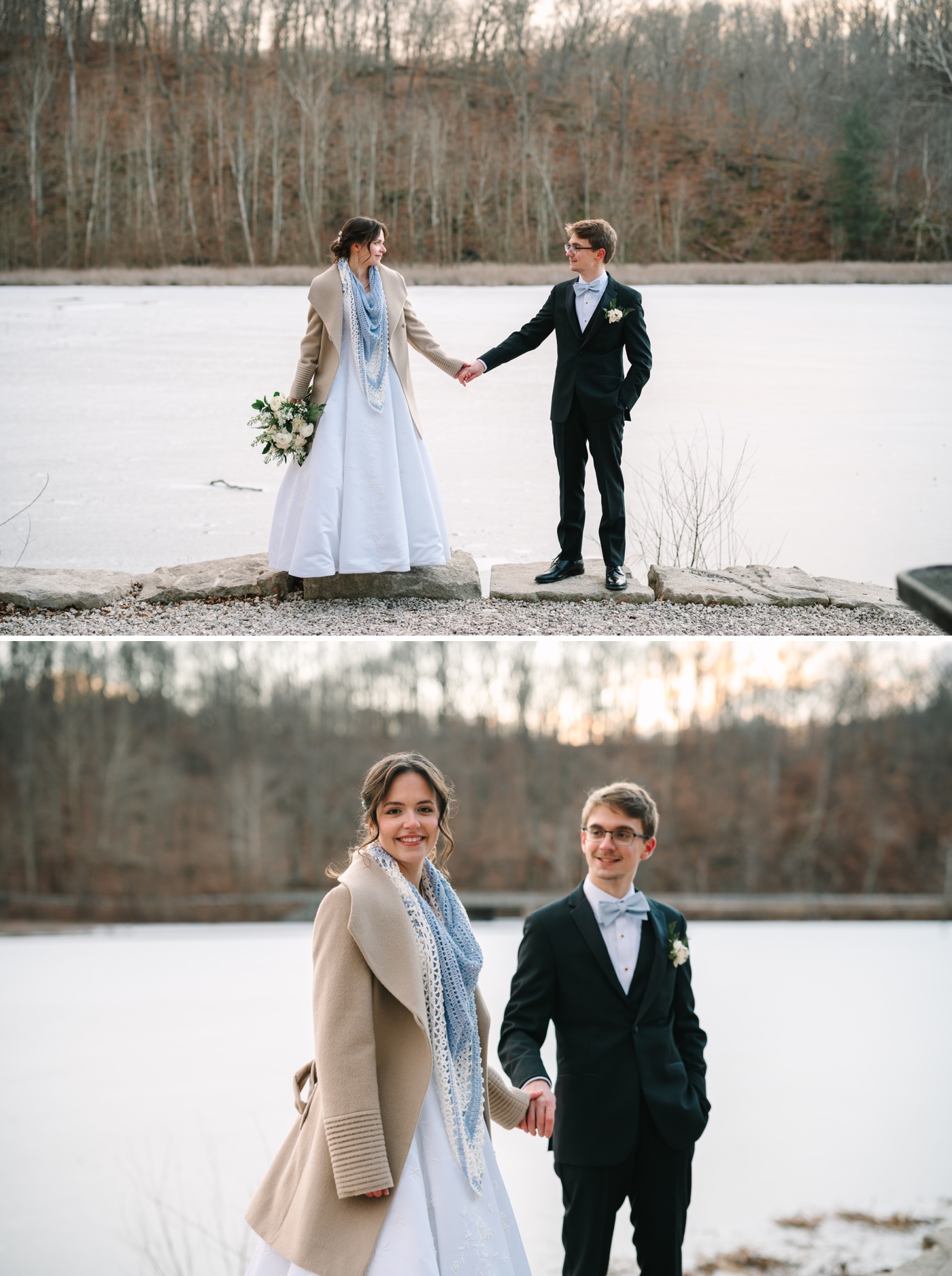 Bridal portraits at Griffy Lake Nature Preserve