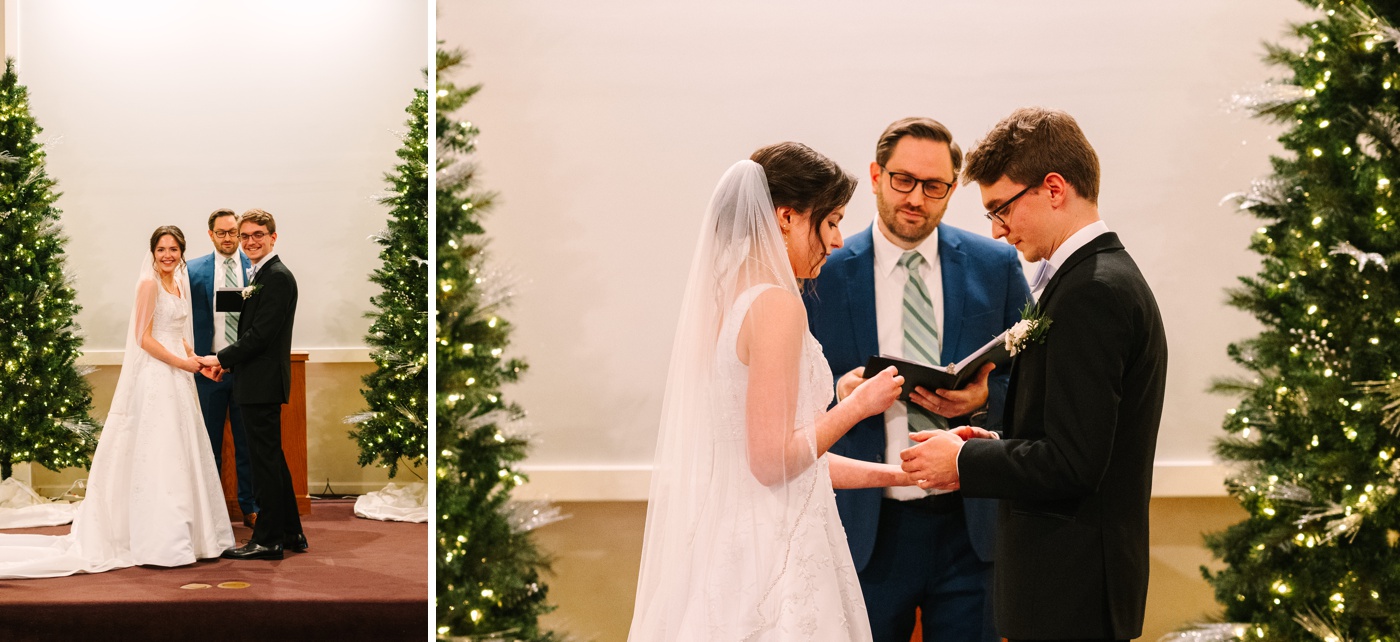 Wedding ceremony at Hope Presbyterian Church in Bloomington