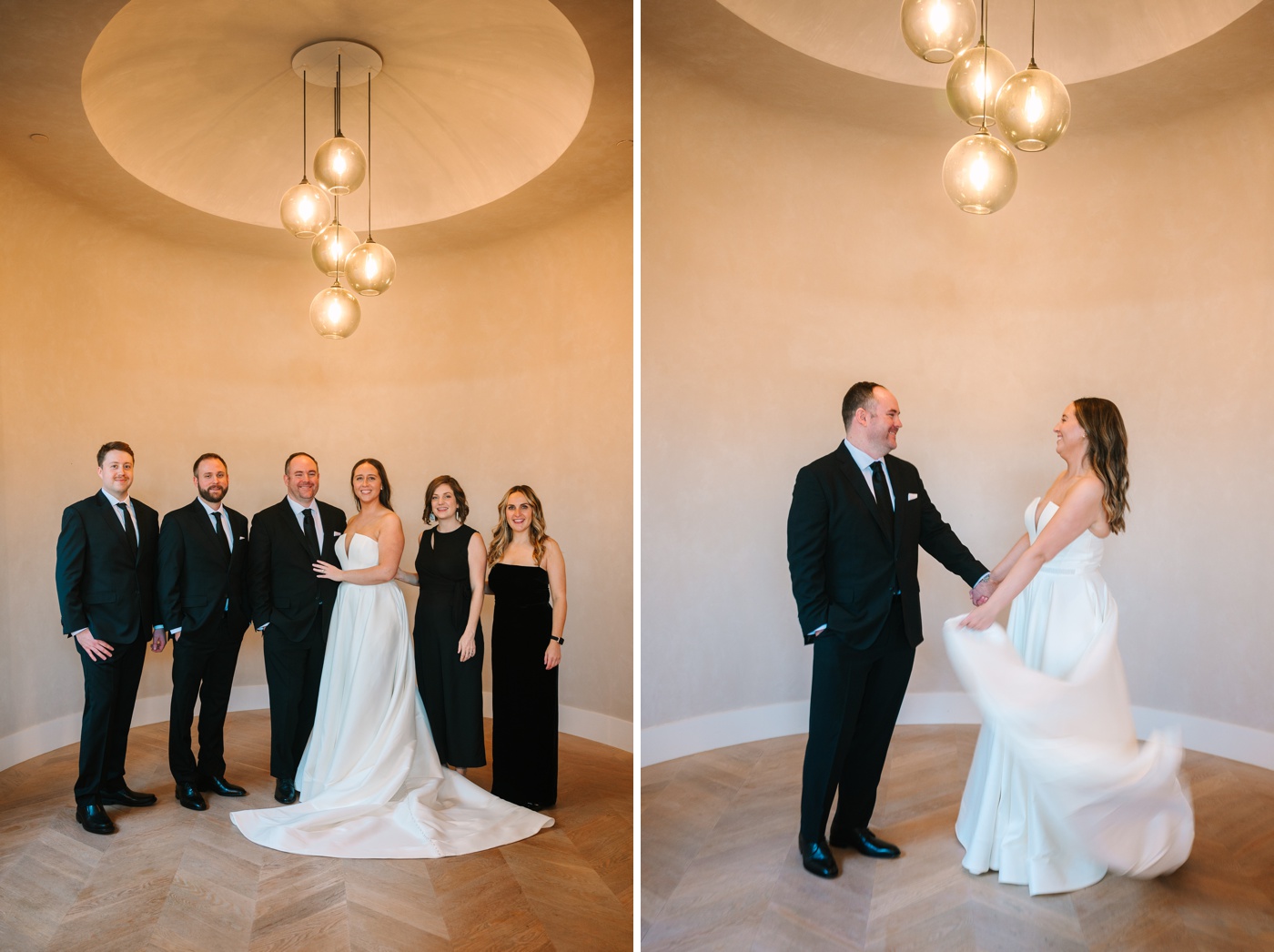 Bridal party portraits at the FAR Center