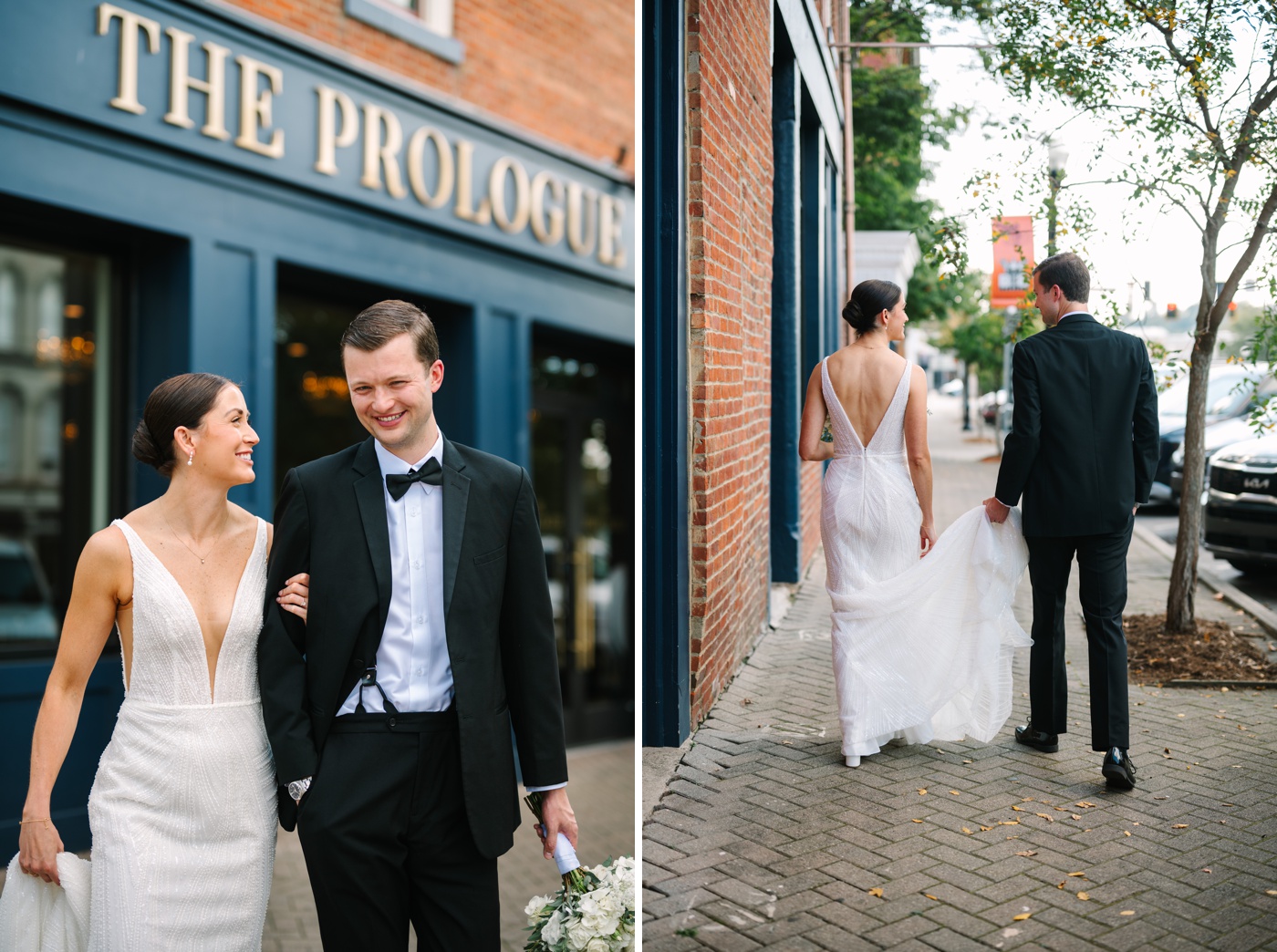Bridal portraits in downtown New Albany, IN