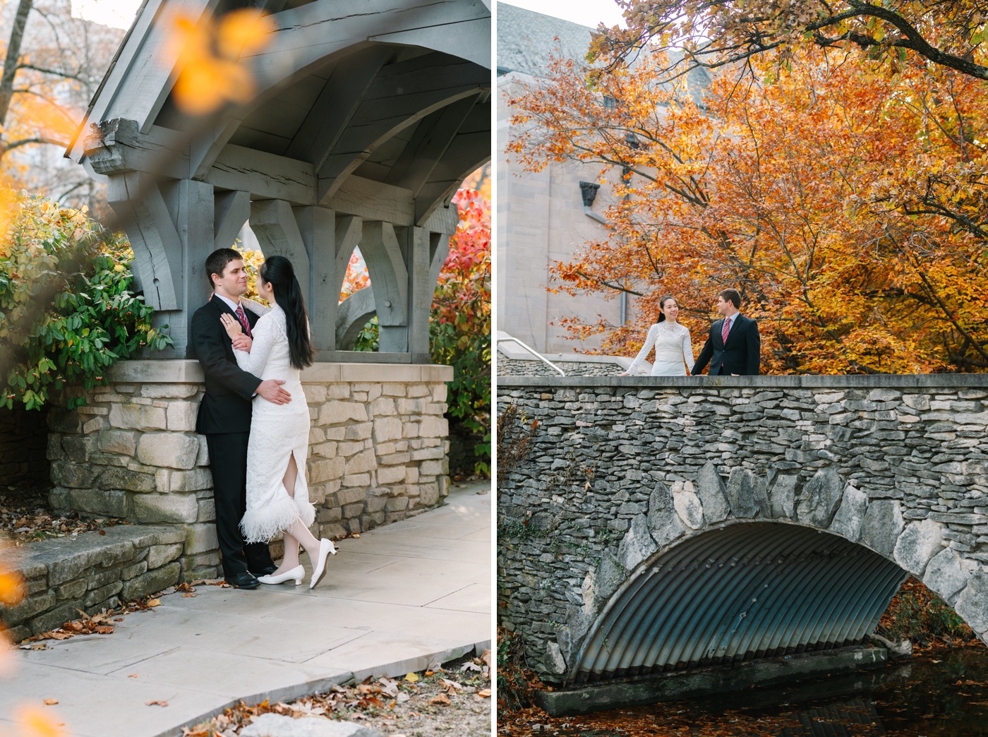 Bridal portraits on the IU Bloomington campus